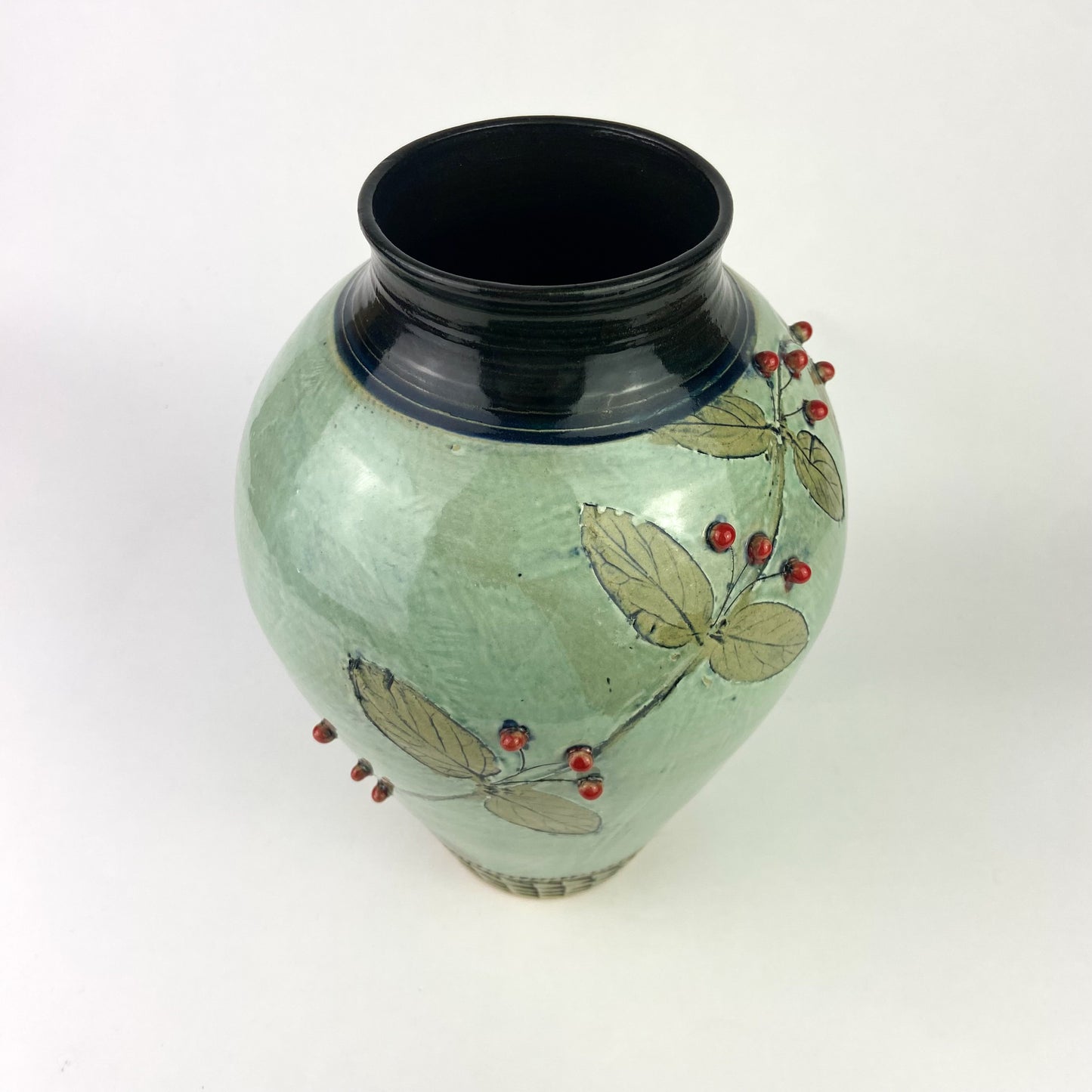 Large Mountain Laurel Vase by Suzanne Crane Fine Stoneware #O1139