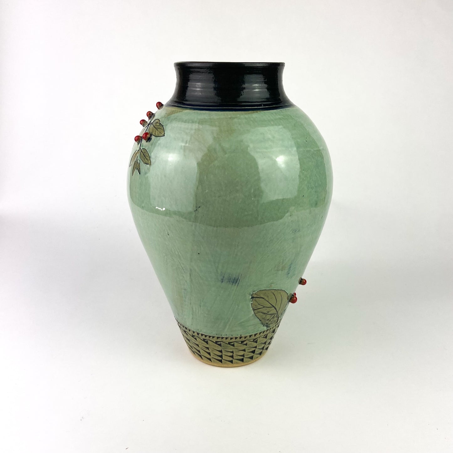 Large Mountain Laurel Vase by Suzanne Crane Fine Stoneware #O1139