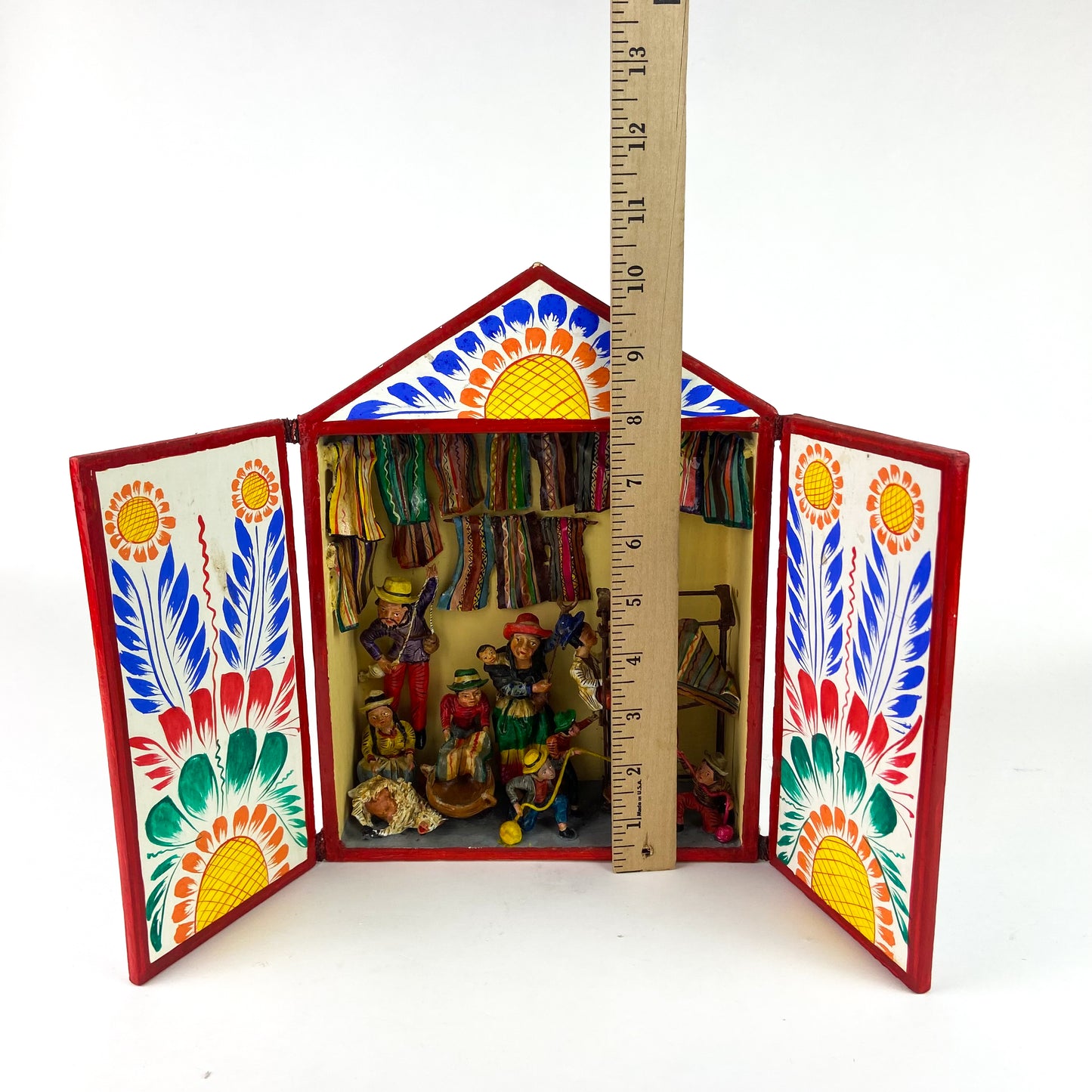 Vintage Peruvian Retablo Folk Art by Claudio Jimenez #O1158