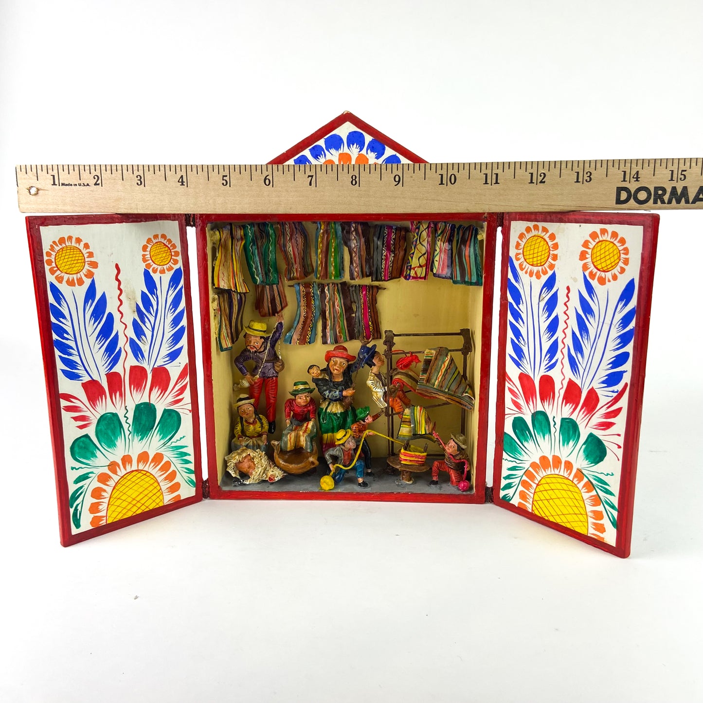 Vintage Peruvian Retablo Folk Art by Claudio Jimenez #O1158