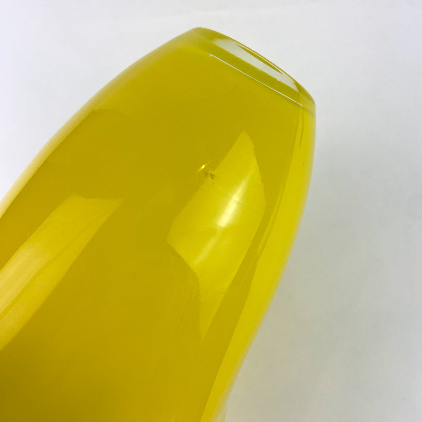 Yellow Czech Handkerchief Art Glass Vase #O1159