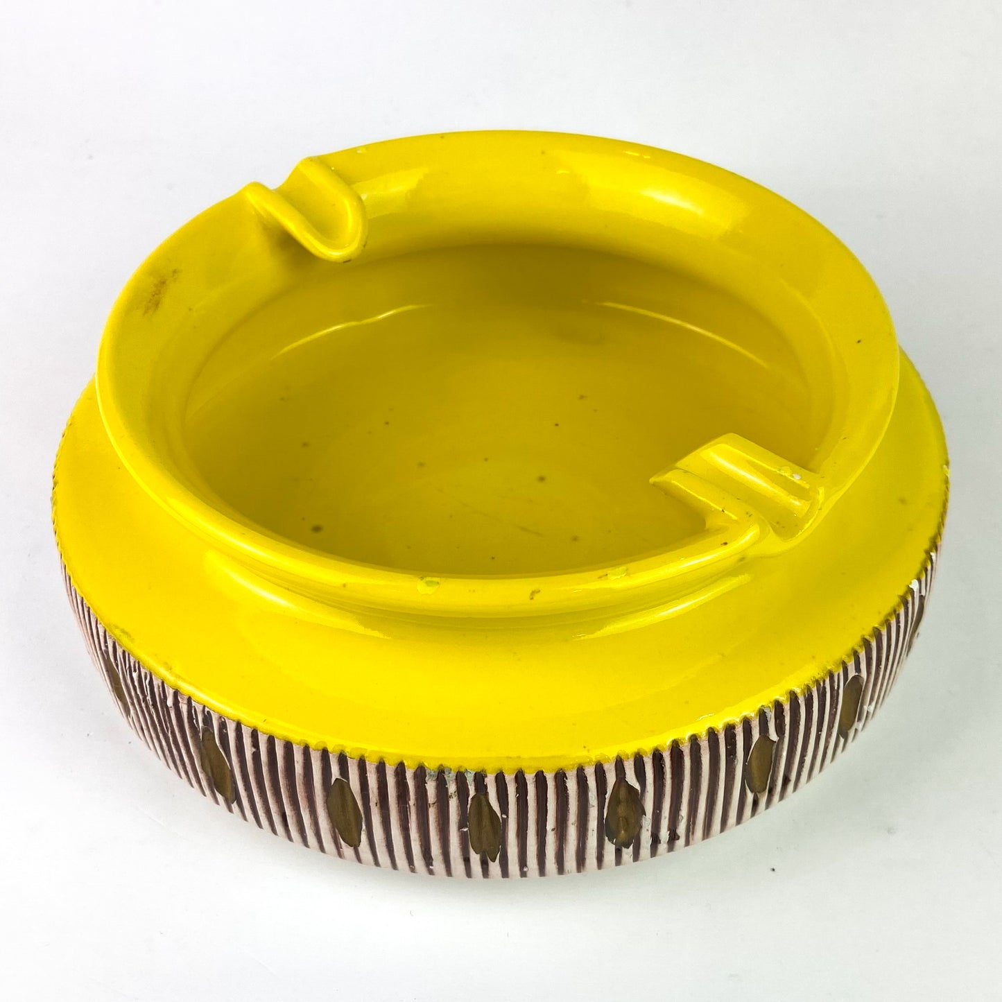 Bitossi Italian Yellow Ceramic Catchall/Ashtray #O1162