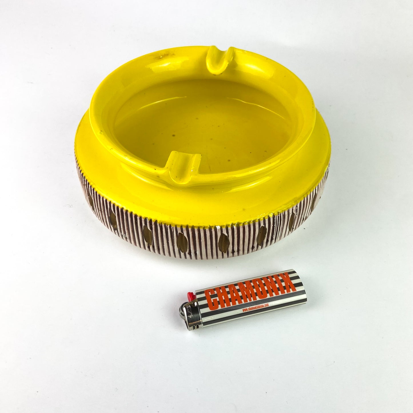 Bitossi Italian Yellow Ceramic Catchall/Ashtray #O1162