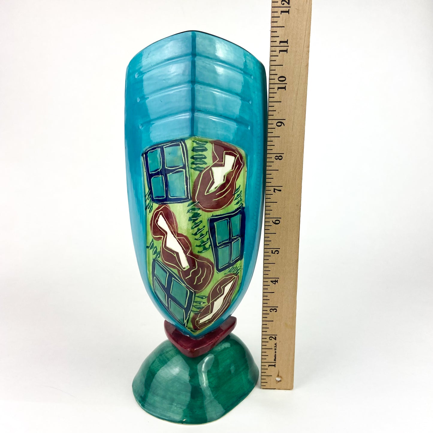 Post-Modern Ceramic Pedestal Vase #O1196