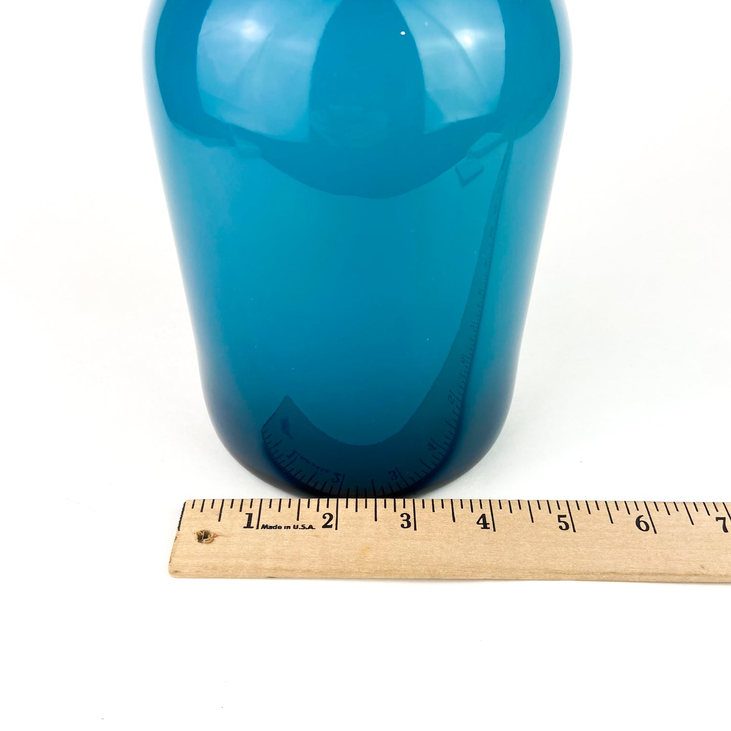 Danish Cased Blue Art Glass Vase #O1197