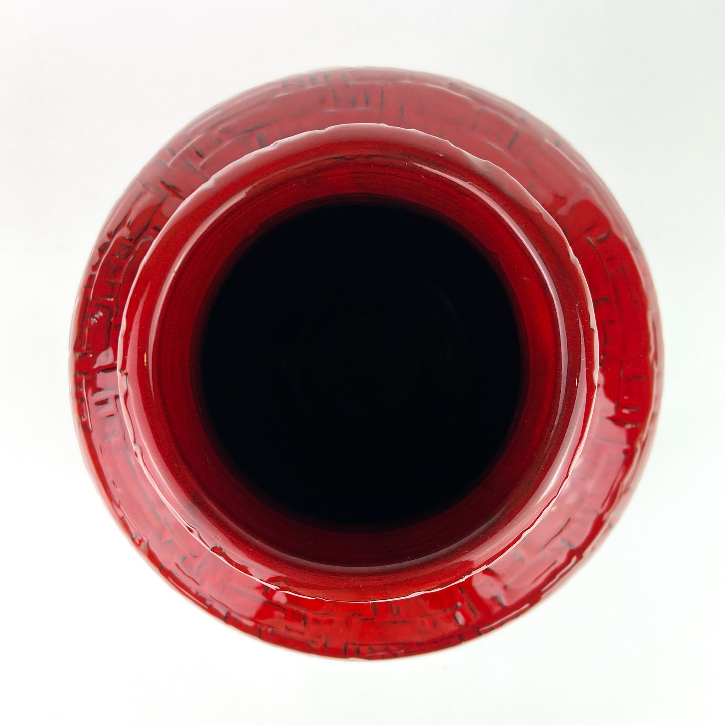 Large Italian Red Ceramic Vase #O1198