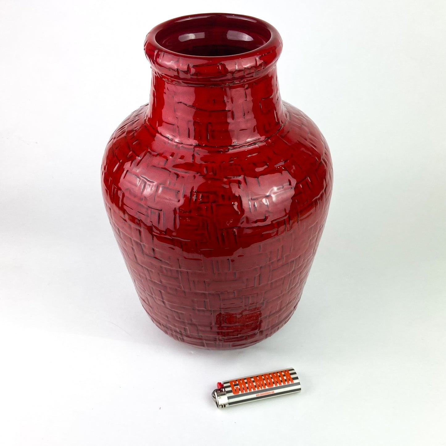 Large Italian Red Ceramic Vase #O1198