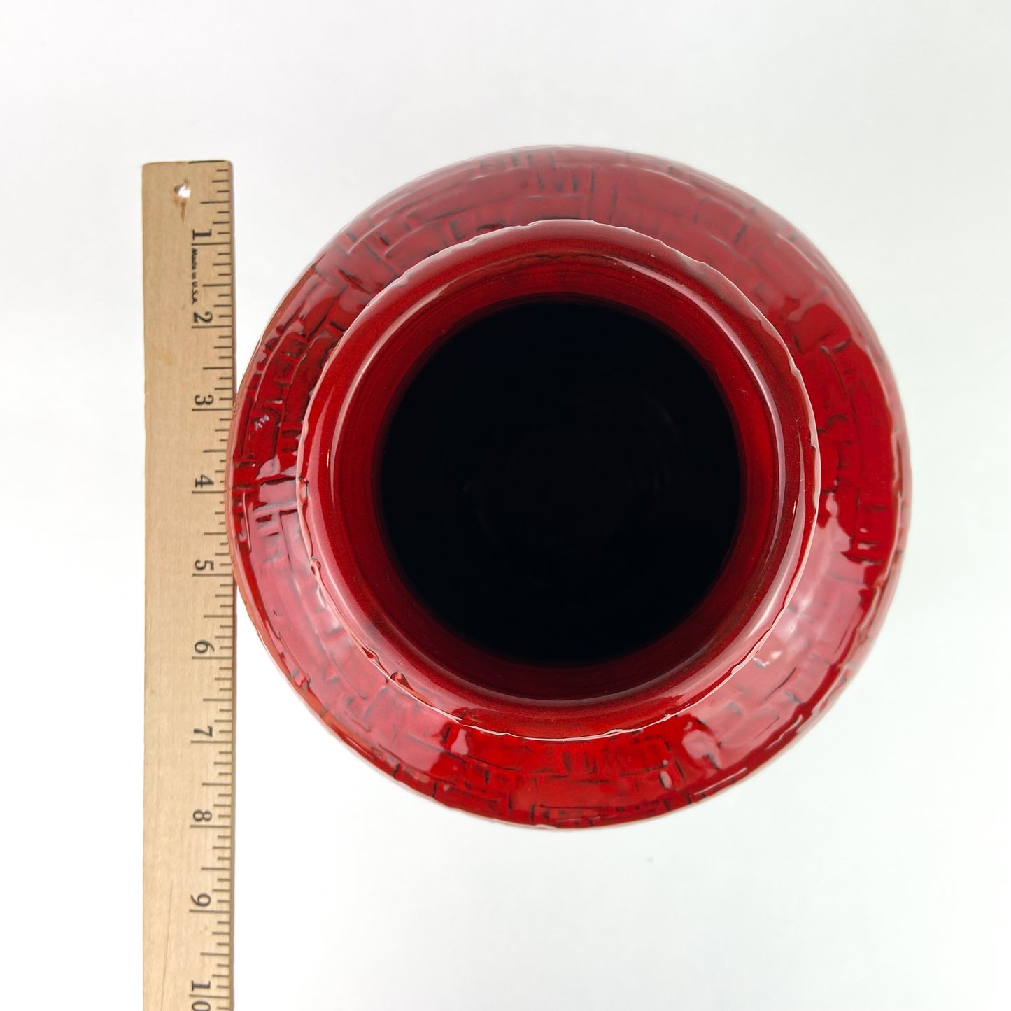 Large Italian Red Ceramic Vase #O1198