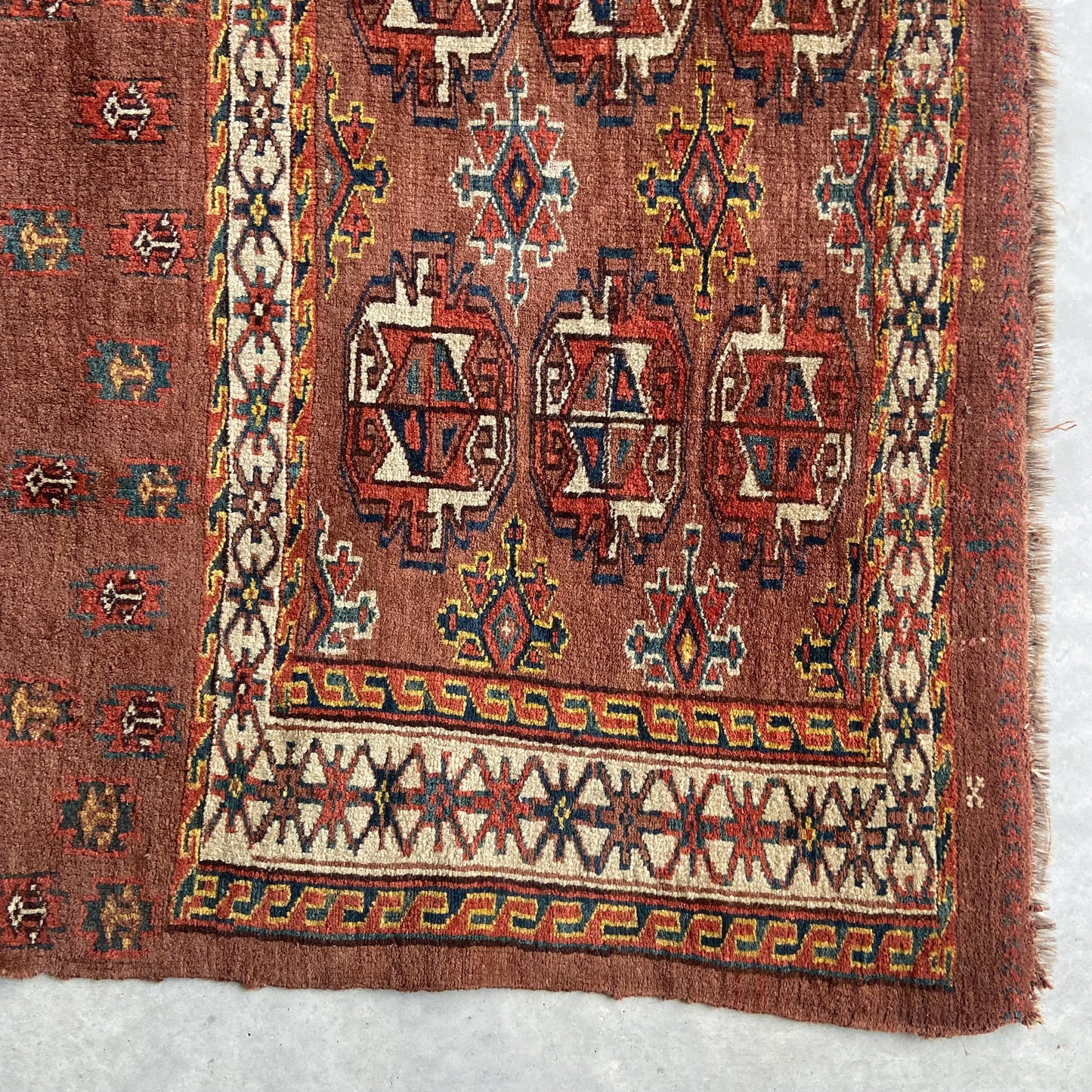 Antique Turkman Tekki Accent Rug #R942 - 2'5" x 4'7"