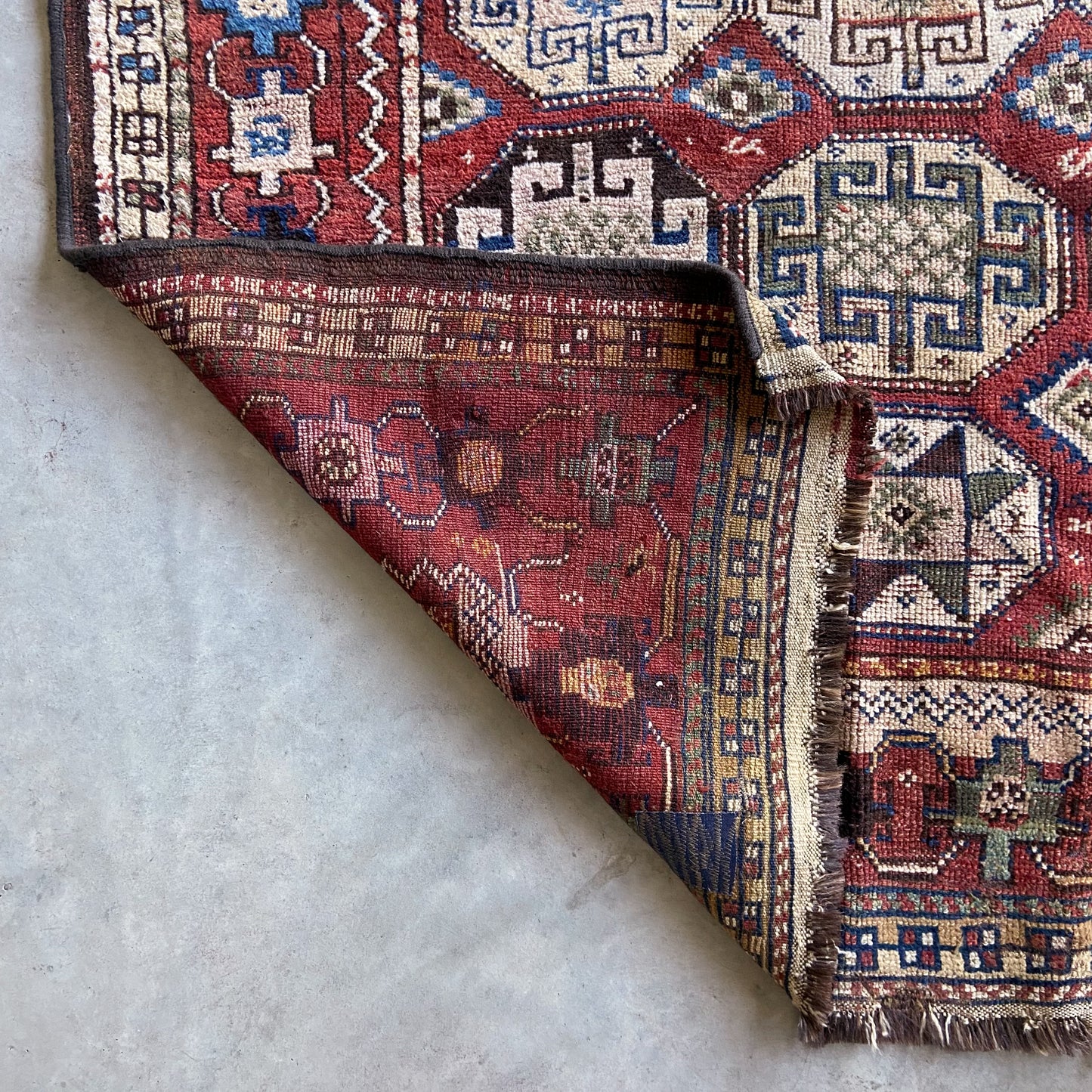 Antique Kurdish Accent Rug #R945 - 4'8" x 7'3"