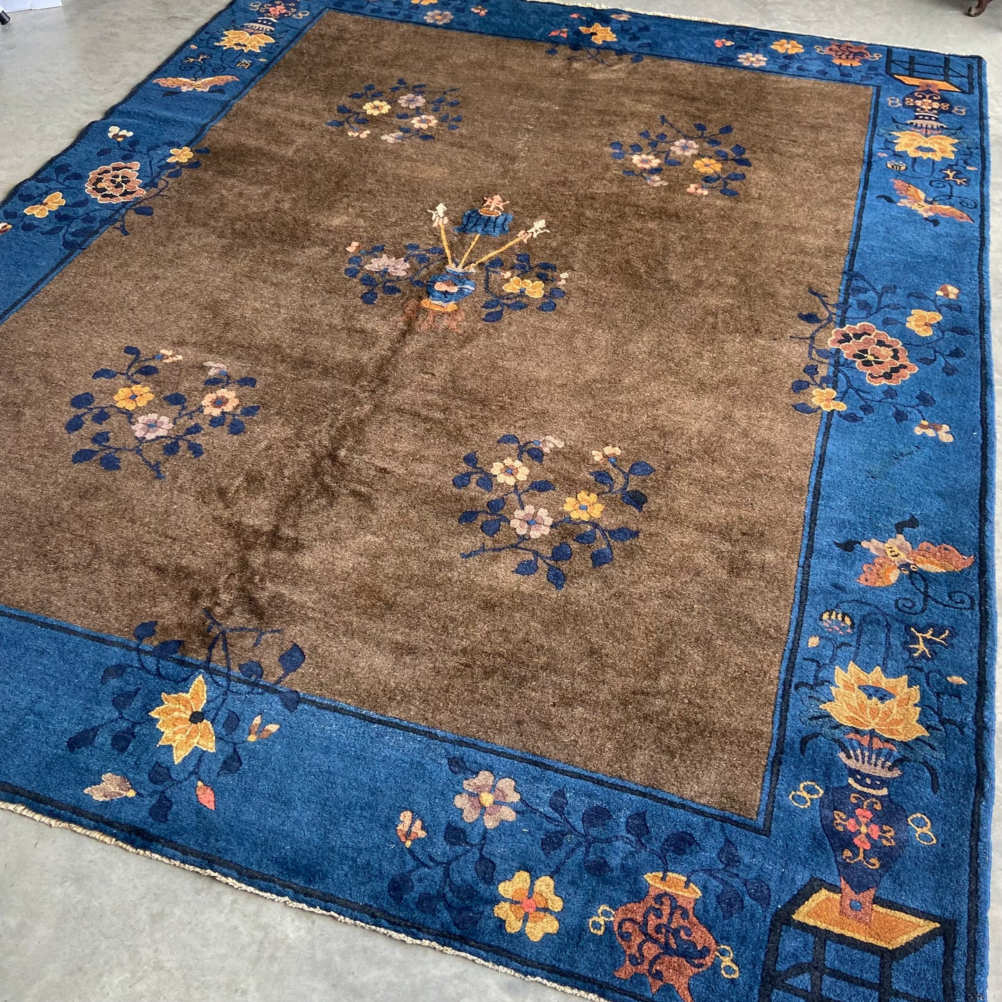 Antique Chinese Deco Area Rug #R947 - 7'7" x 9'4"