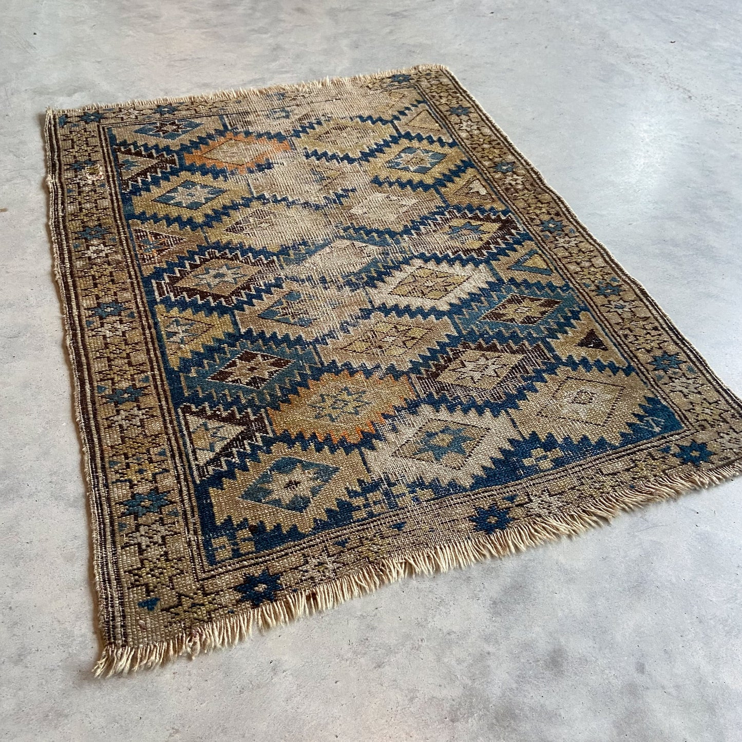 Antique Caucasian Accent Rug #R956 - 2'3" x 2'10"