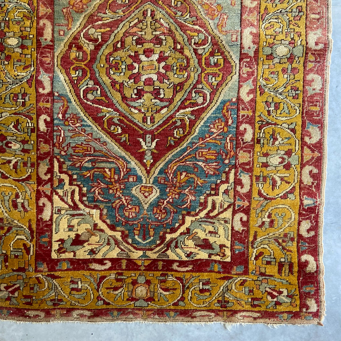 Antique Turkish Sevas Accent Rug #R911 - 3'9" x 5'7"