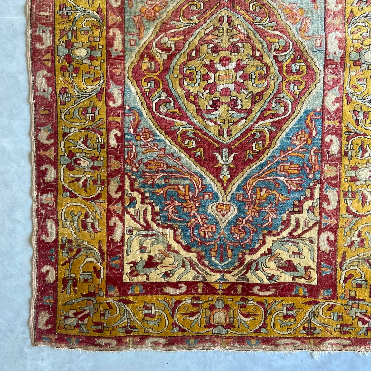 Antique Turkish Sevas Accent Rug #R911 - 3'9" x 5'7"