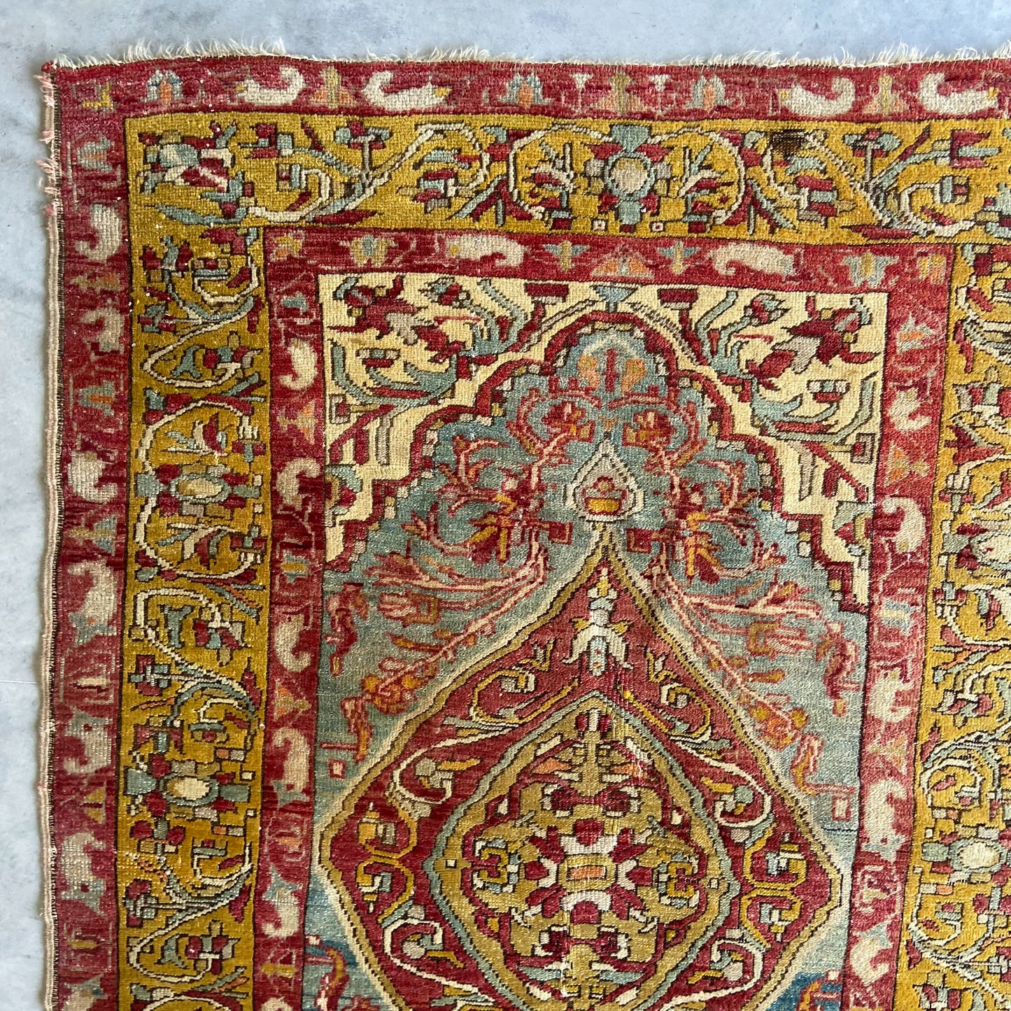 Antique Turkish Sevas Accent Rug #R911 - 3'9" x 5'7"