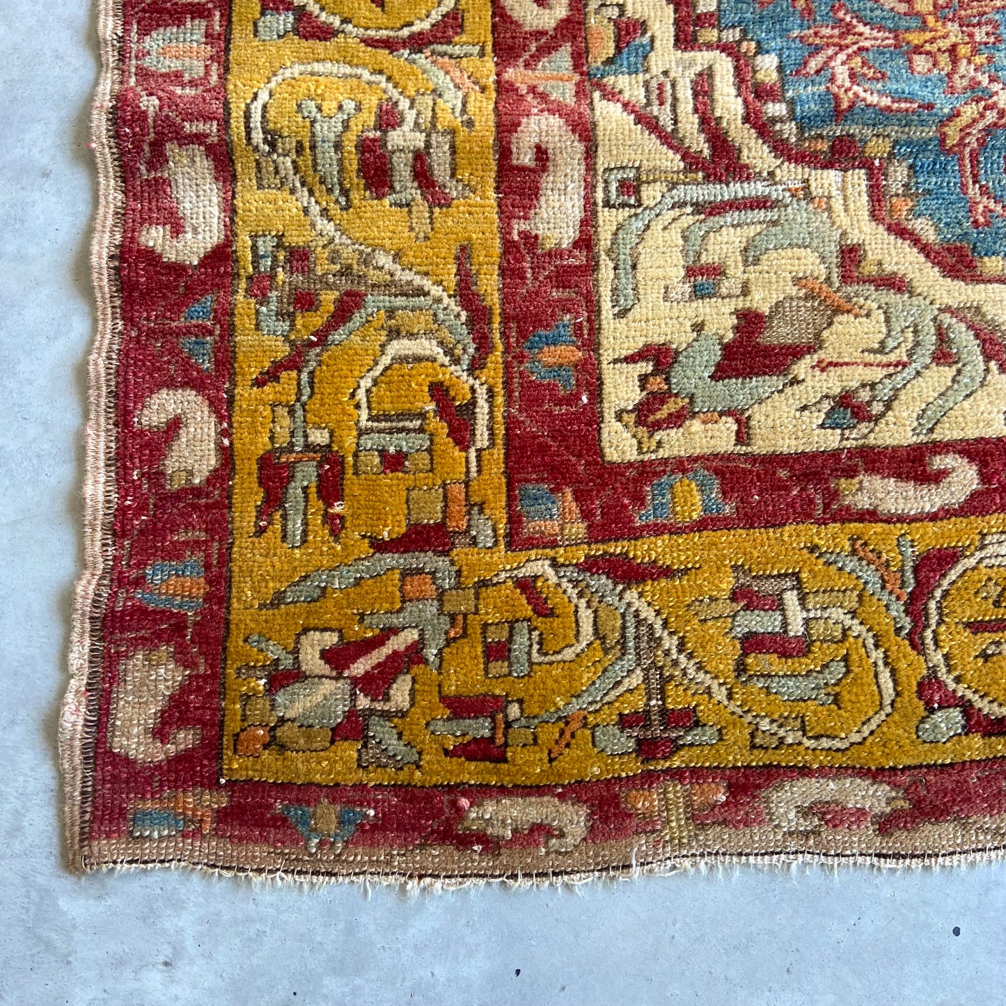 Antique Turkish Sevas Accent Rug #R911 - 3'9" x 5'7"