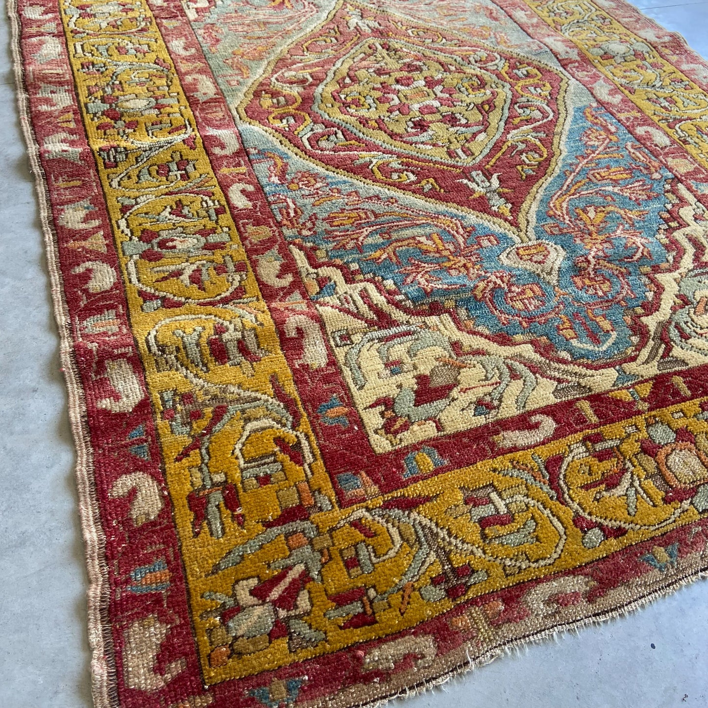 Antique Turkish Sevas Accent Rug #R911 - 3'9" x 5'7"