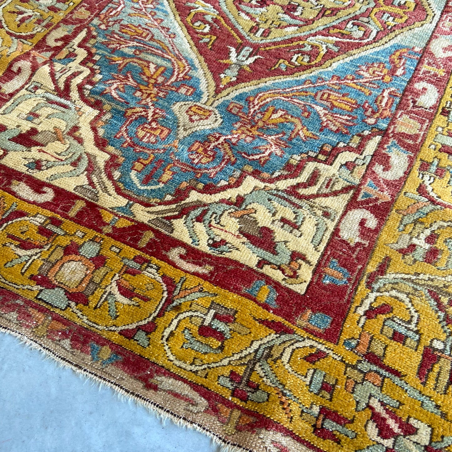 Antique Turkish Sevas Accent Rug #R911 - 3'9" x 5'7"