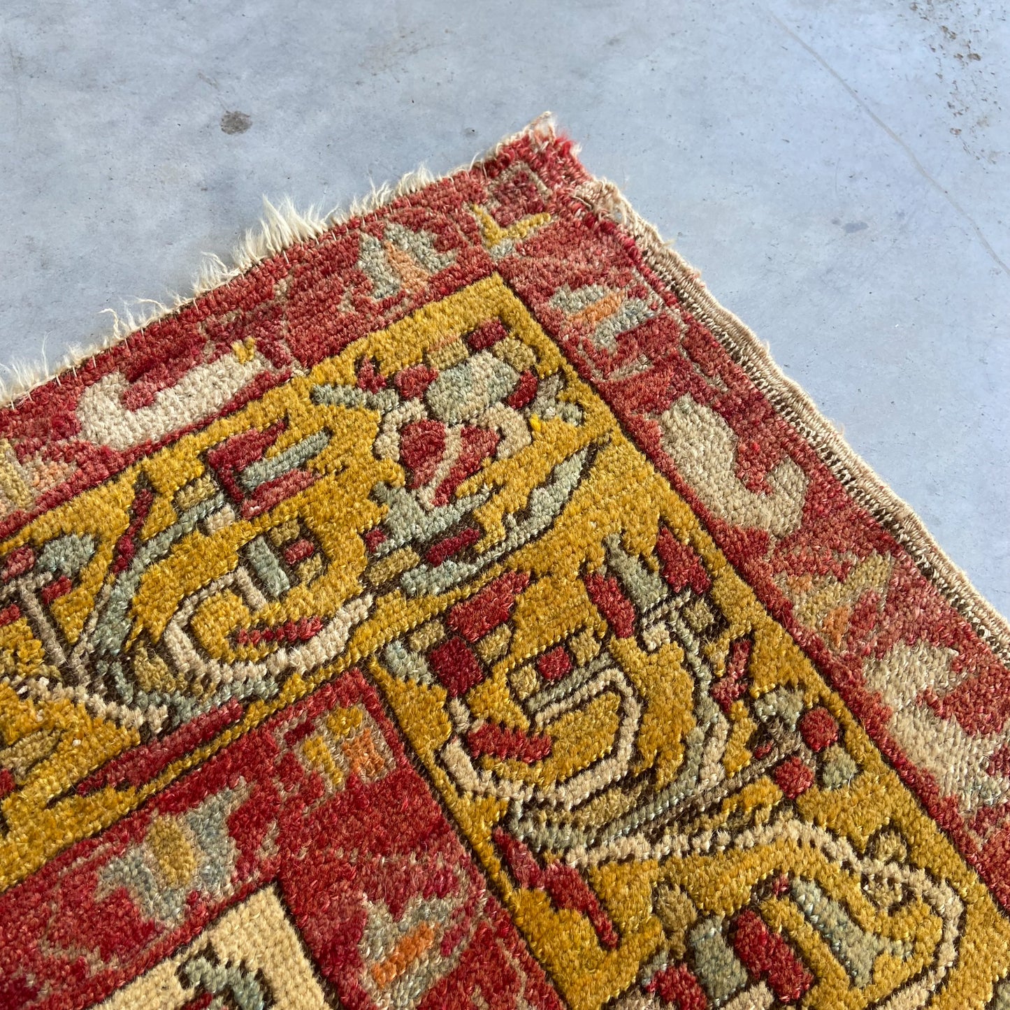 Antique Turkish Sevas Accent Rug #R911 - 3'9" x 5'7"