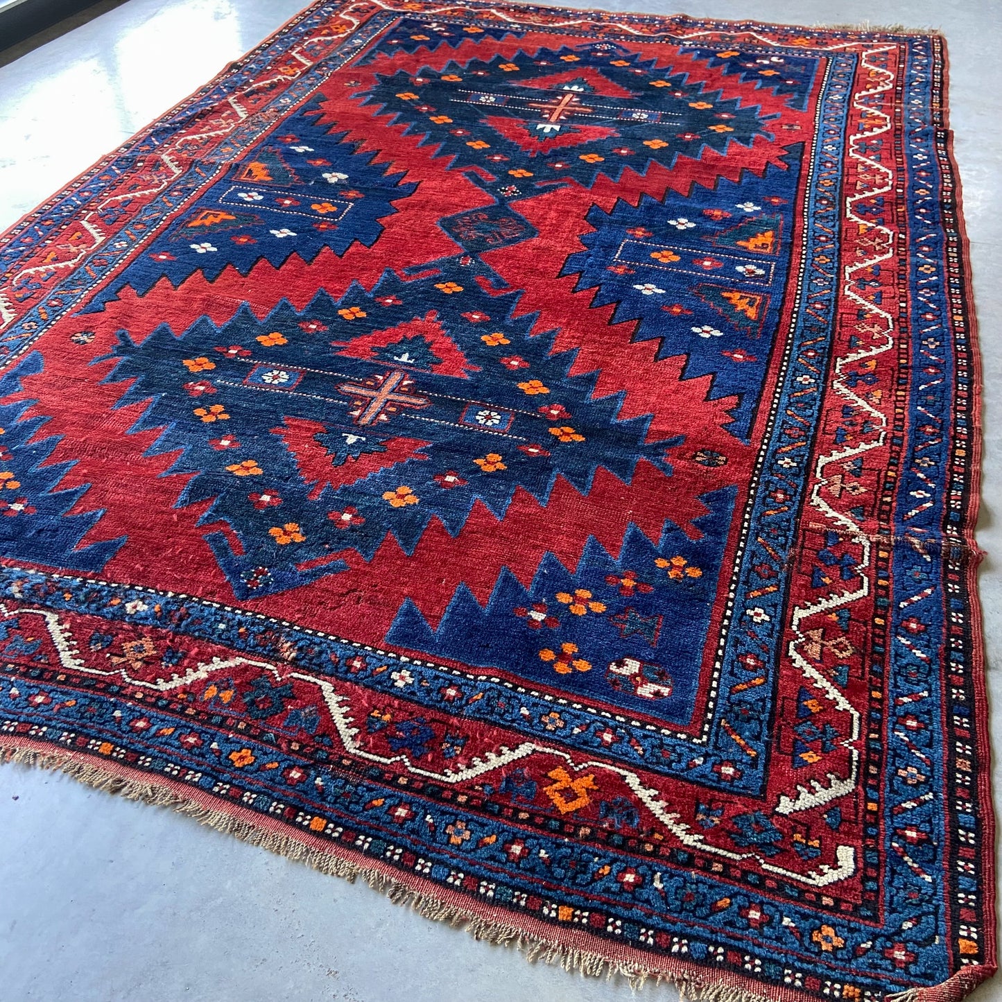 Mint Antique Kazak Area Rug #R918 - 5'7" x 8'8"