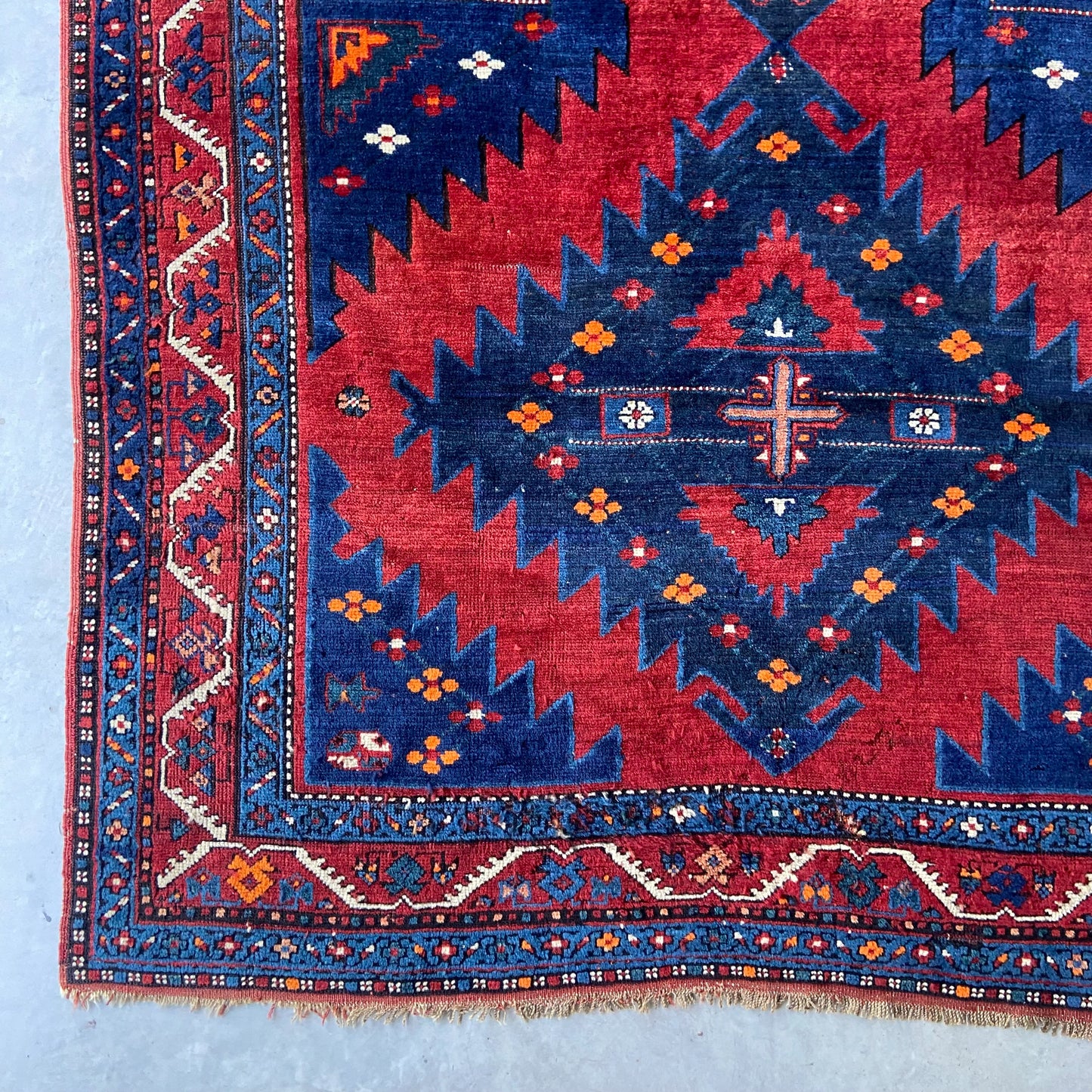 Mint Antique Kazak Area Rug #R918 - 5'7" x 8'8"