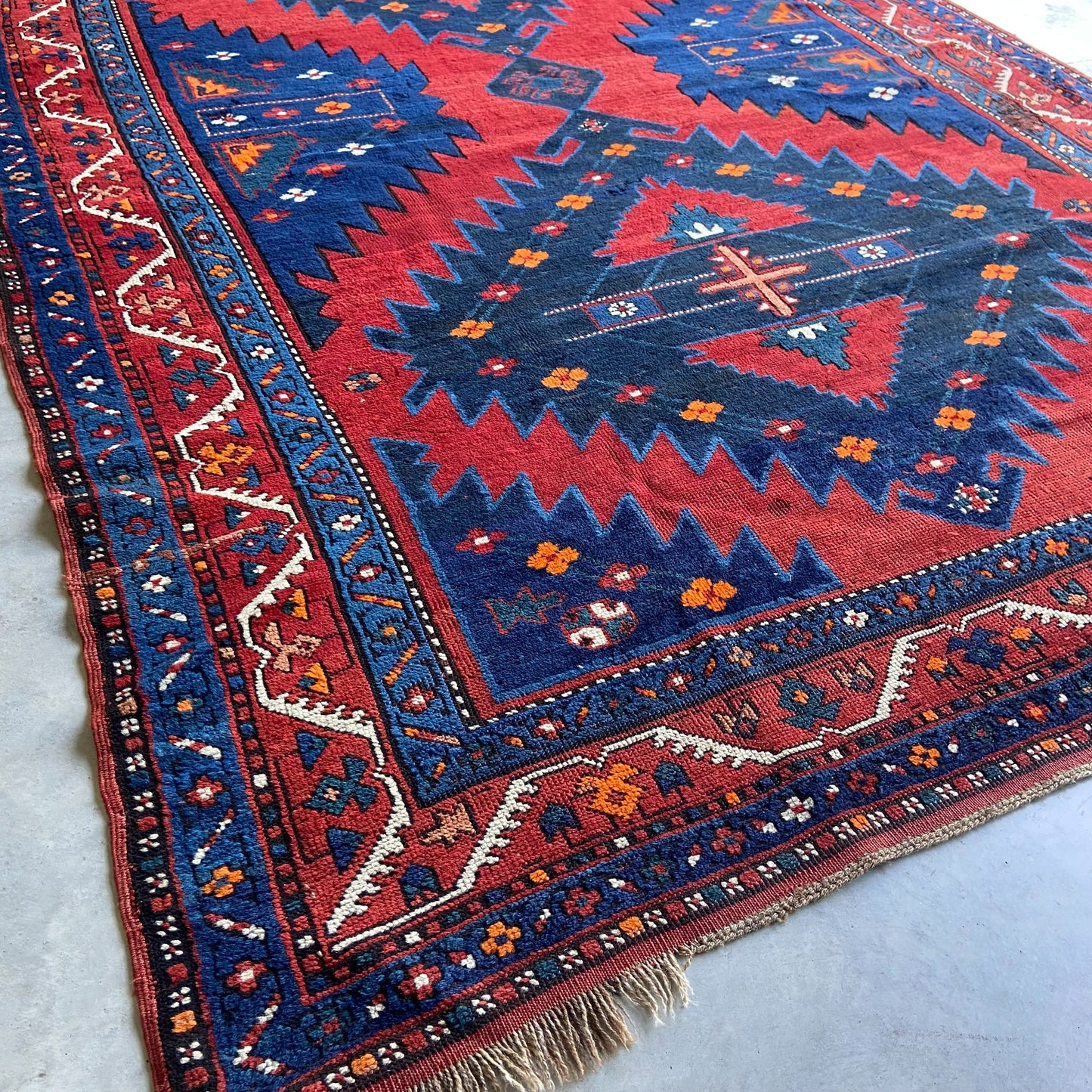 Mint Antique Kazak Area Rug #R918 - 5'7" x 8'8"