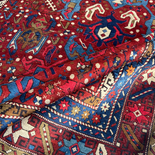 Antique Kuba Accent Rug #R1244 - 4'6" x 6'7"