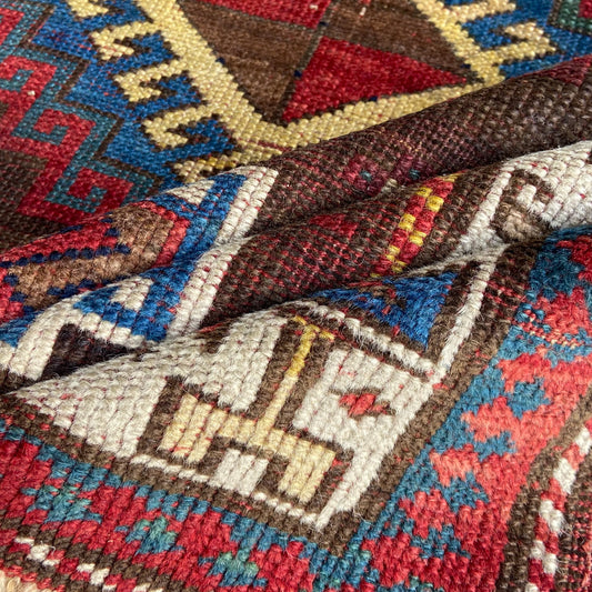 Antique Kazak Runner #R1271 - 3'7" x 7'1"