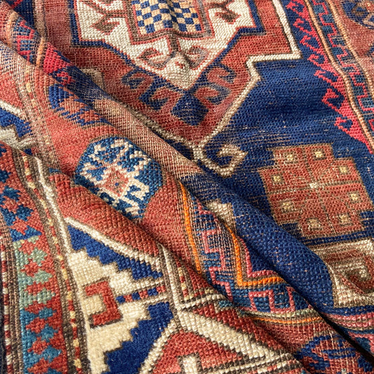 Antique Karabagh Accent Rug #R1265 - 3'8" x 6'4"