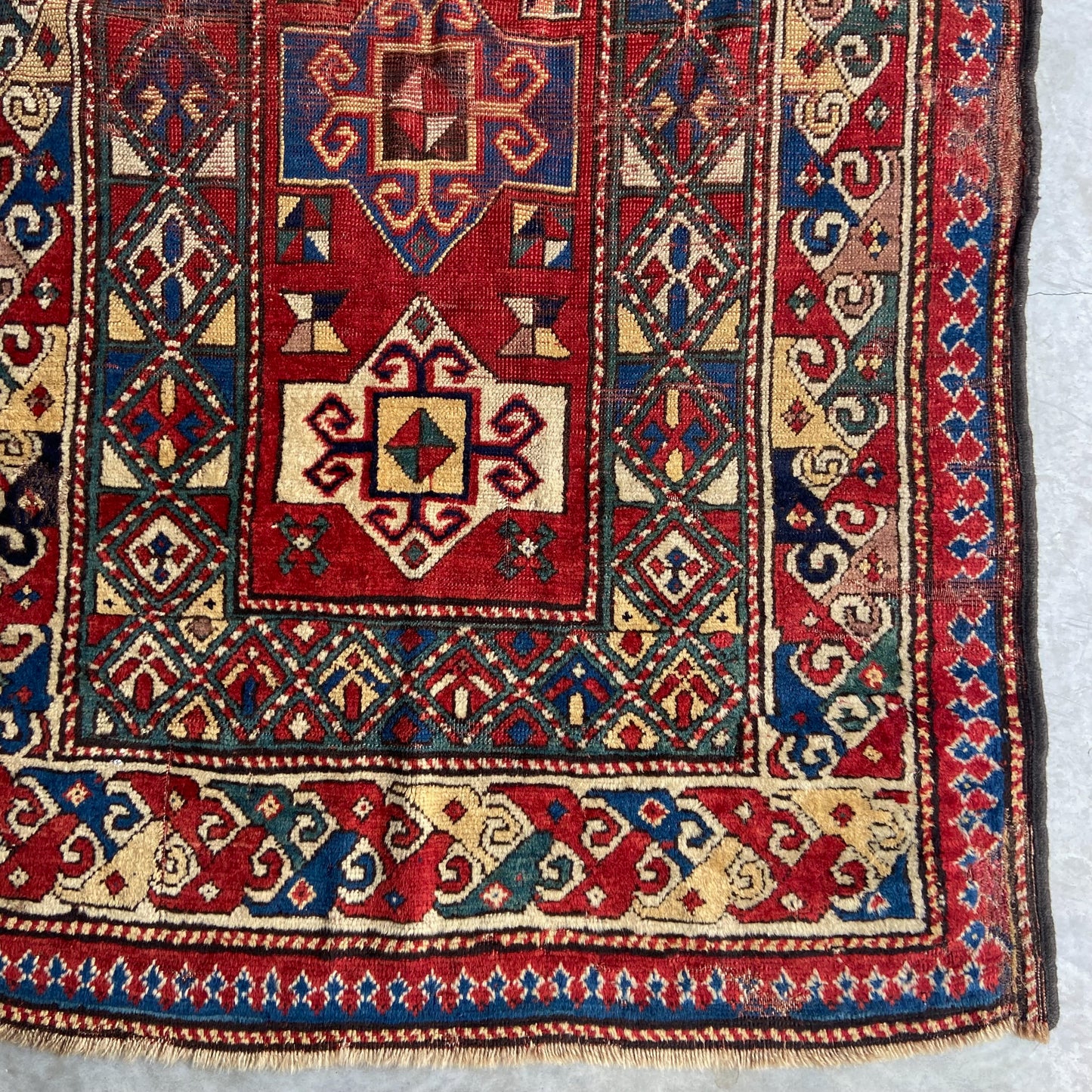 Antique Kazak Gallery Rug #R1266 - 3'7" x 9'5"