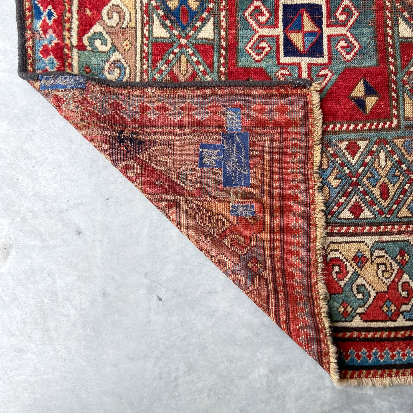 Antique Kazak Gallery Rug #R1266 - 3'7" x 9'5"