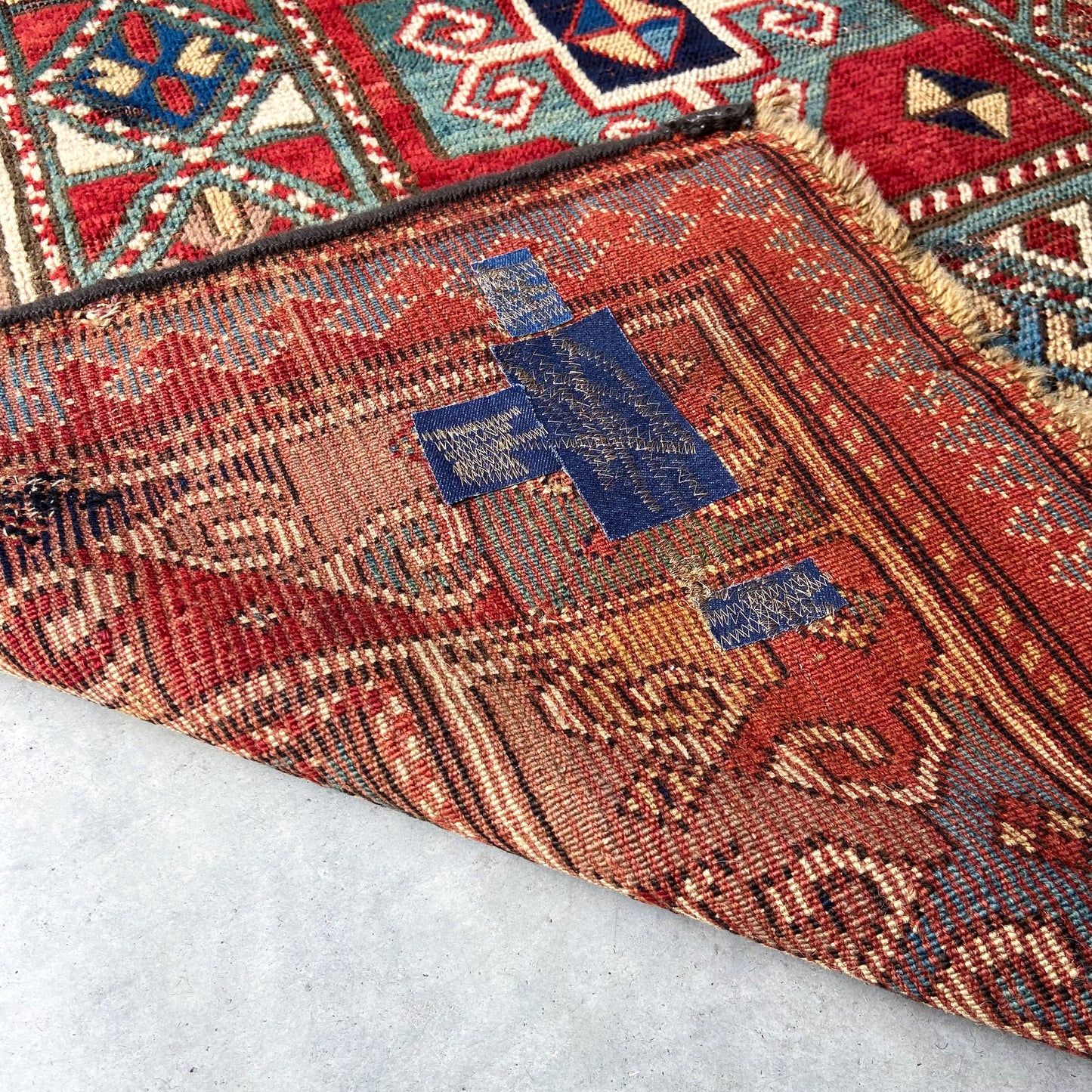 Antique Kazak Gallery Rug #R1266 - 3'7" x 9'5"