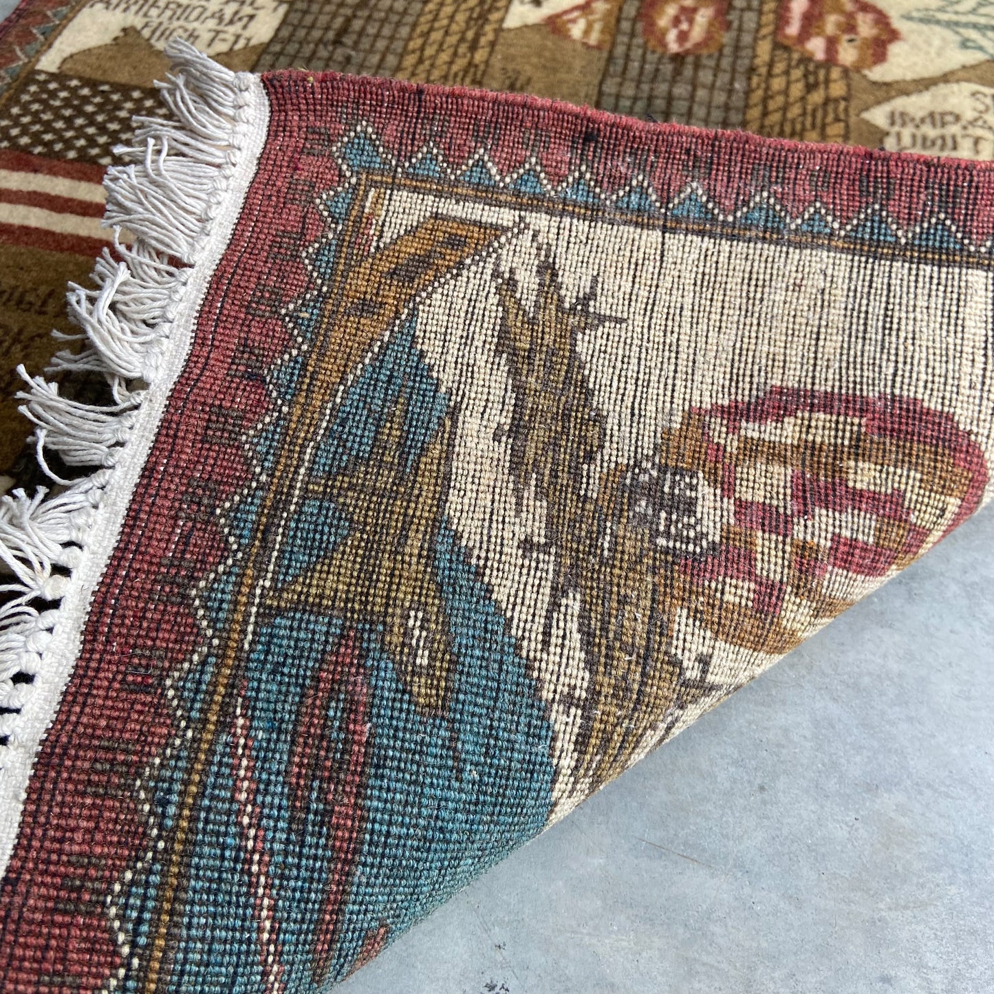 Vintage Afghan Tribal 9/11 War Rug #R1270 - 1'11" x 2'10"
