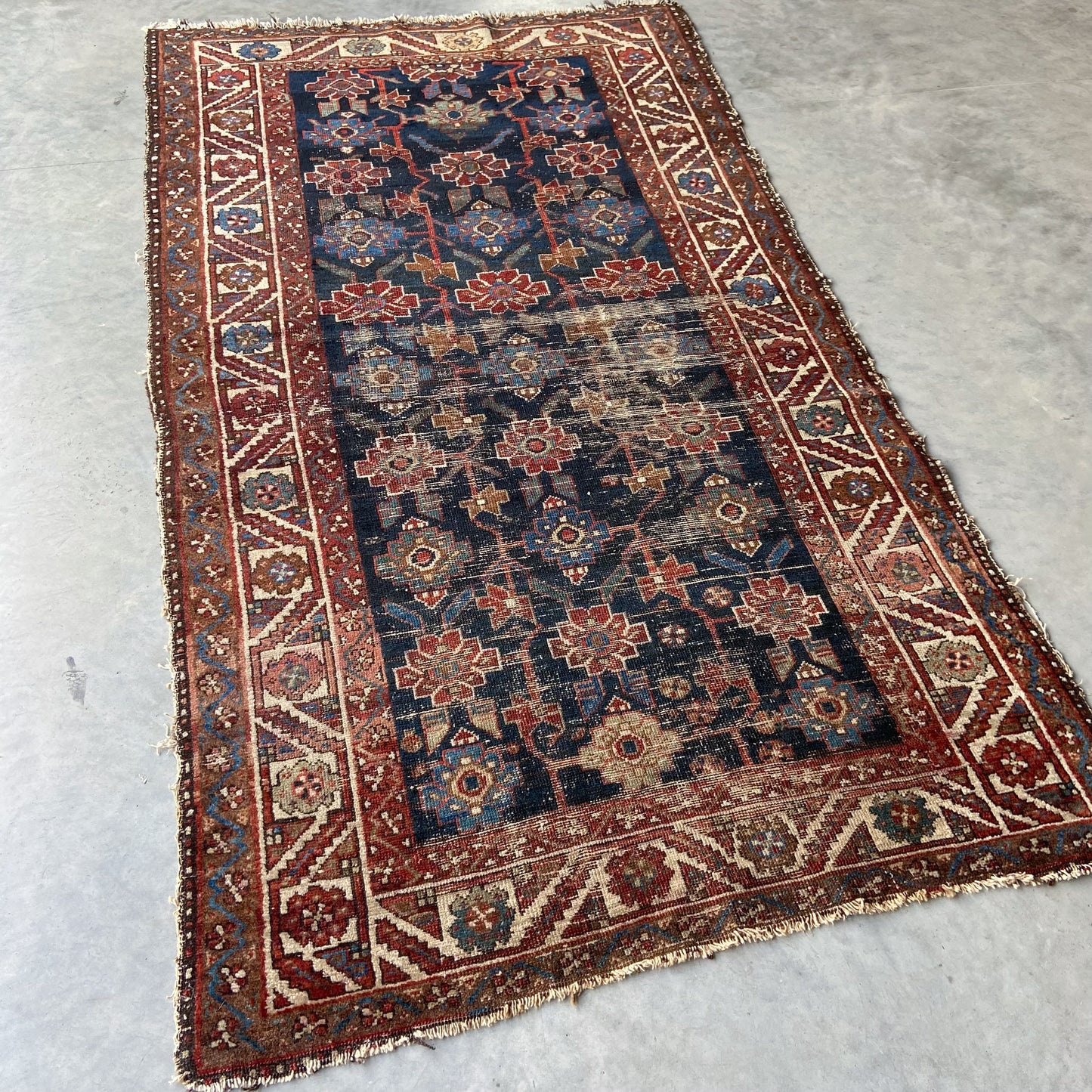 Antique Caucasian Accent Rug #R1275 - 3'6" x 6'3"