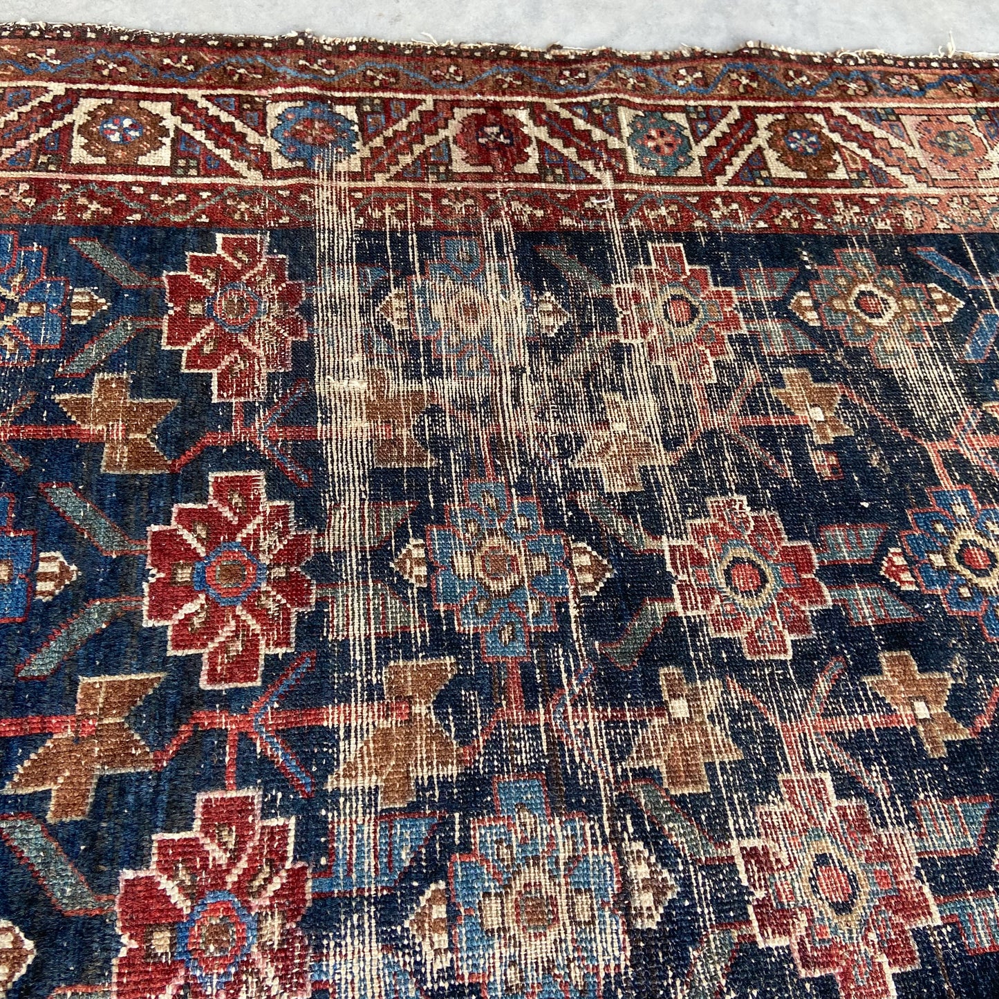 Antique Caucasian Accent Rug #R1275 - 3'6" x 6'3"