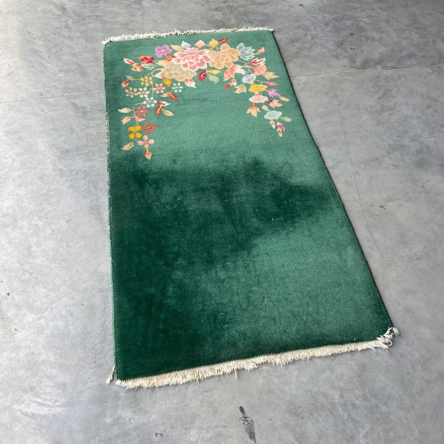 Antique Chinese Deco Accent Rug #R1277 - 1'11" x 3'11"