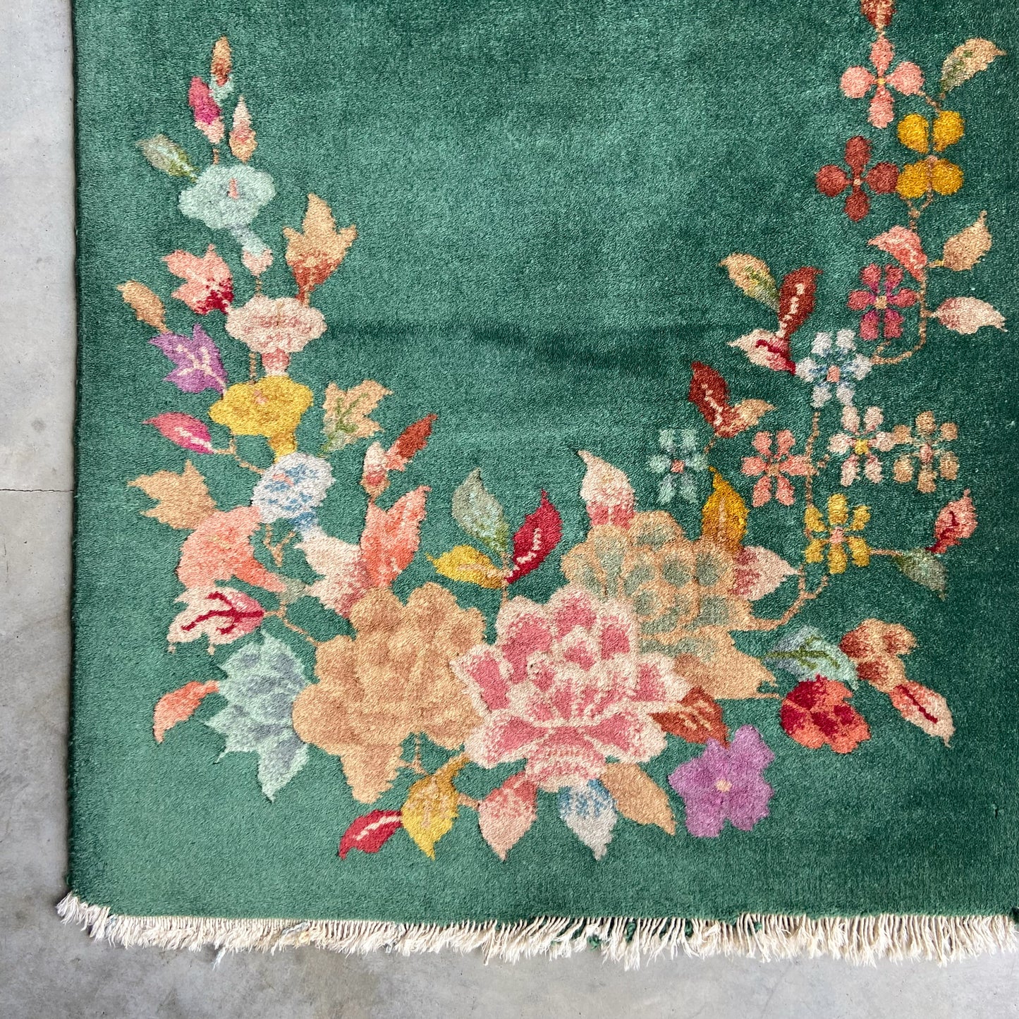 Antique Chinese Deco Accent Rug #R1277 - 1'11" x 3'11"