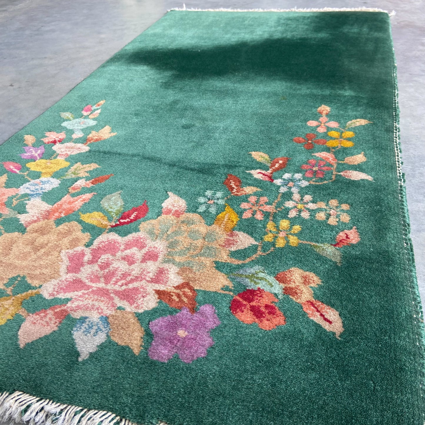 Antique Chinese Deco Accent Rug #R1277 - 1'11" x 3'11"
