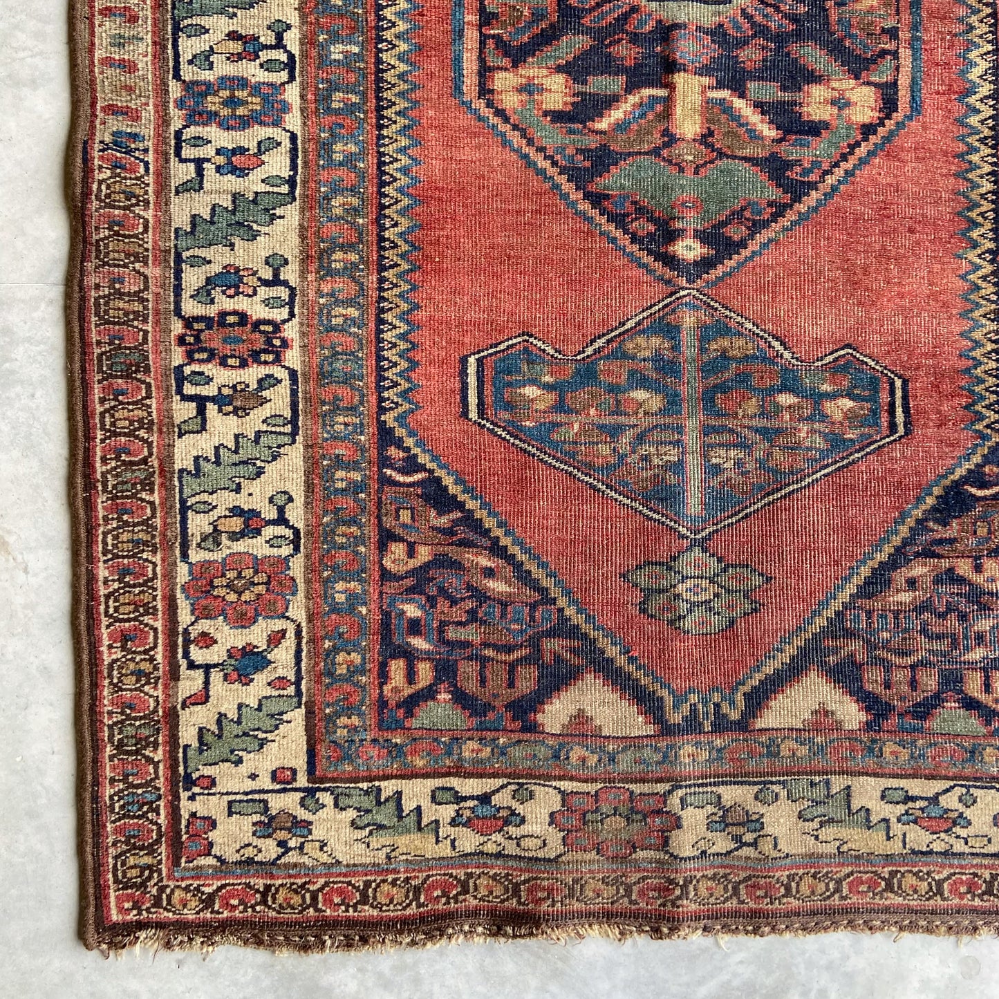 Early Antique Bidjar Area Rug #R1284 - 4'5" x 7'3"