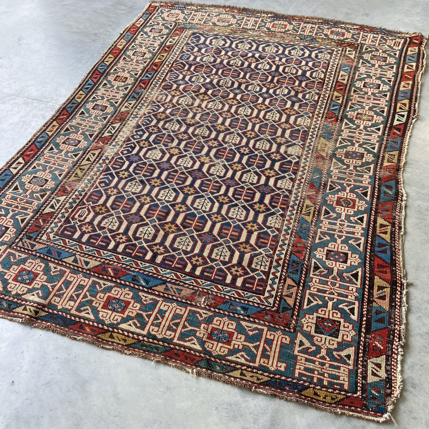 Antique Shirvan Accent Rug #R851 -  3'8" x 4'10"