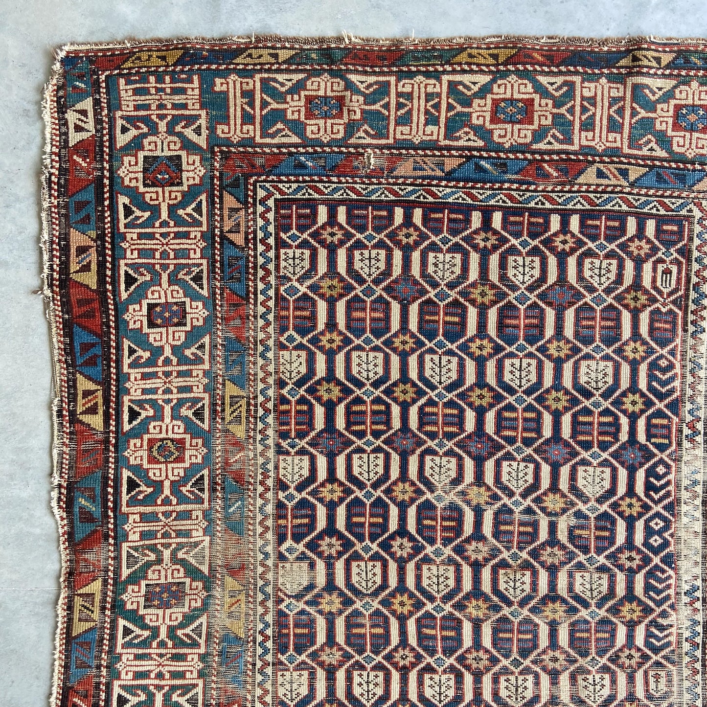 Antique Shirvan Accent Rug #R851 -  3'8" x 4'10"