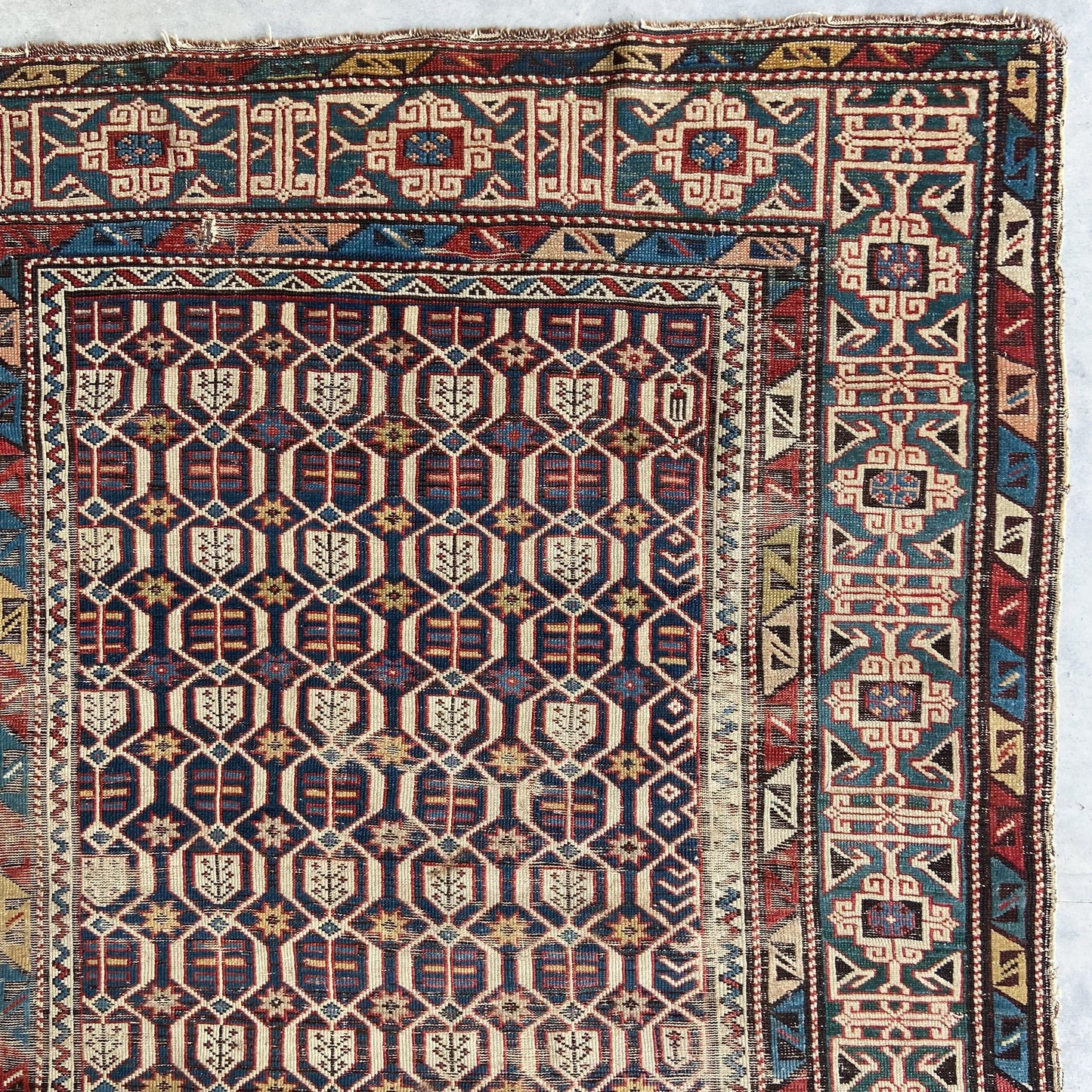 Antique Shirvan Accent Rug #R851 -  3'8" x 4'10"