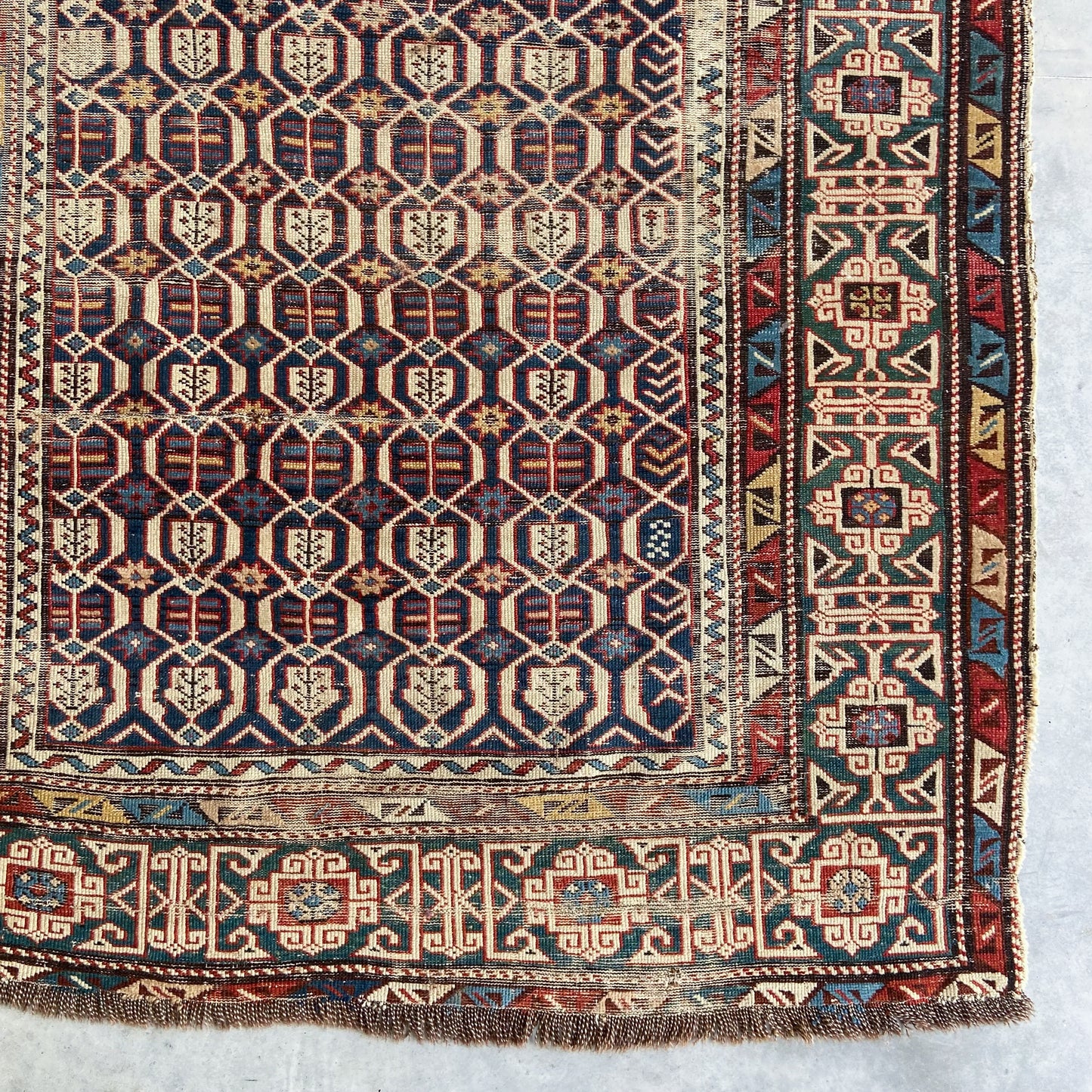 Antique Shirvan Accent Rug #R851 -  3'8" x 4'10"