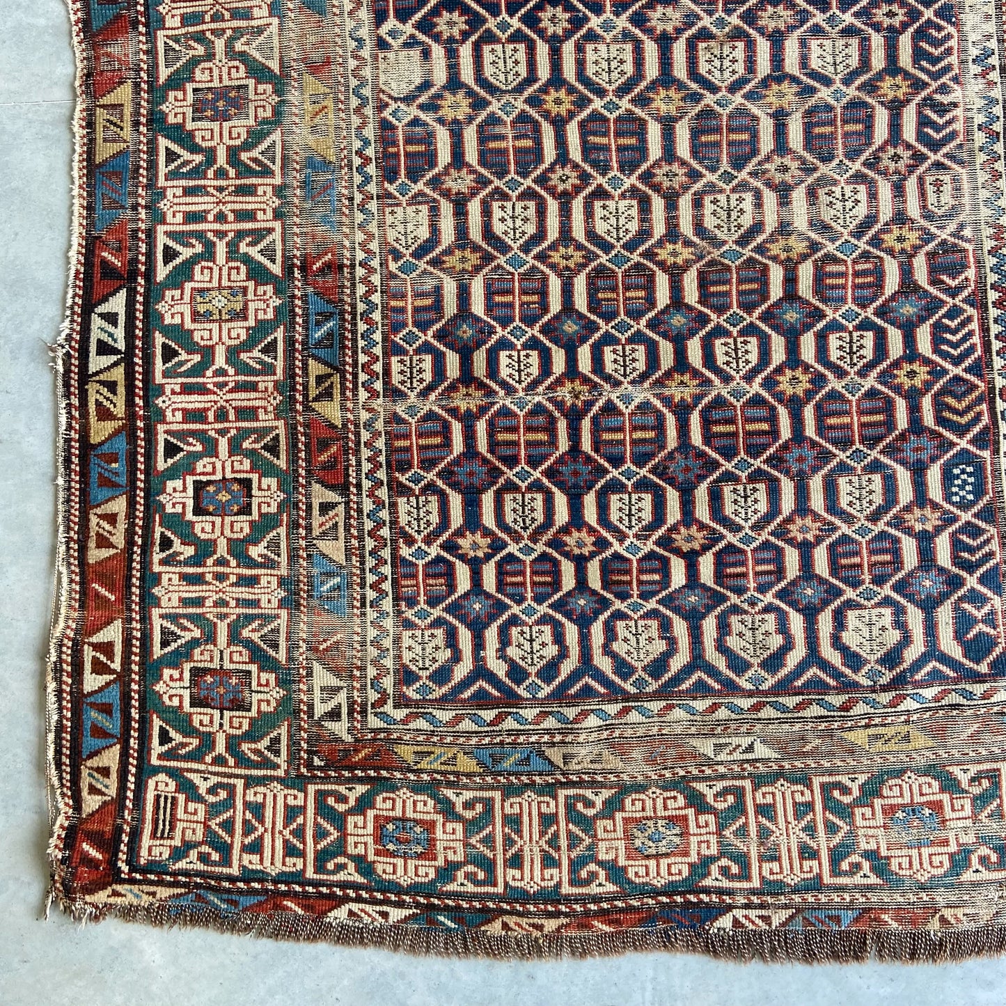 Antique Shirvan Accent Rug #R851 -  3'8" x 4'10"