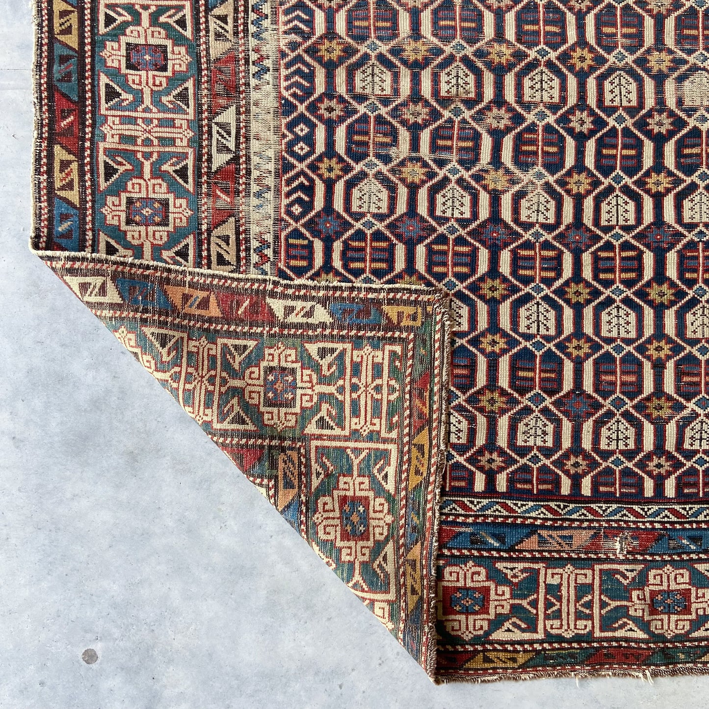 Antique Shirvan Accent Rug #R851 -  3'8" x 4'10"