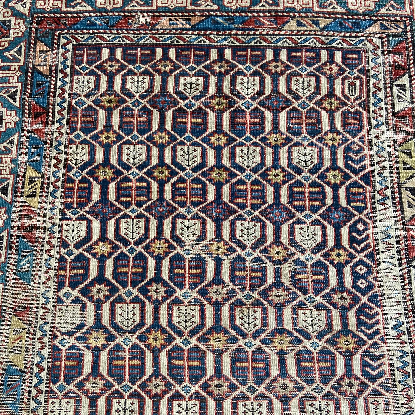 Antique Shirvan Accent Rug #R851 -  3'8" x 4'10"