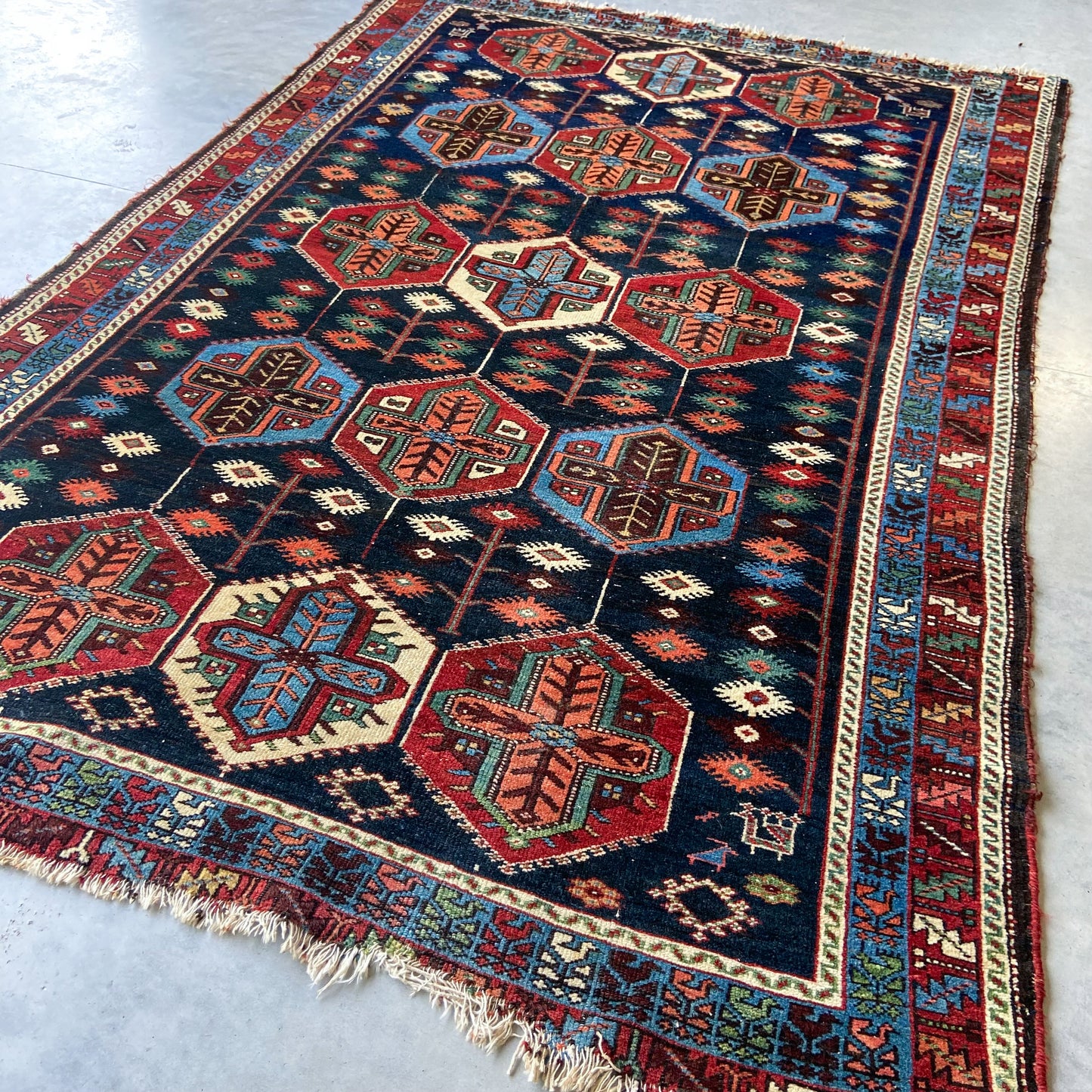 Semi-Antique Caucasian Accent Rug #R856 - 4'5" x 6'8"