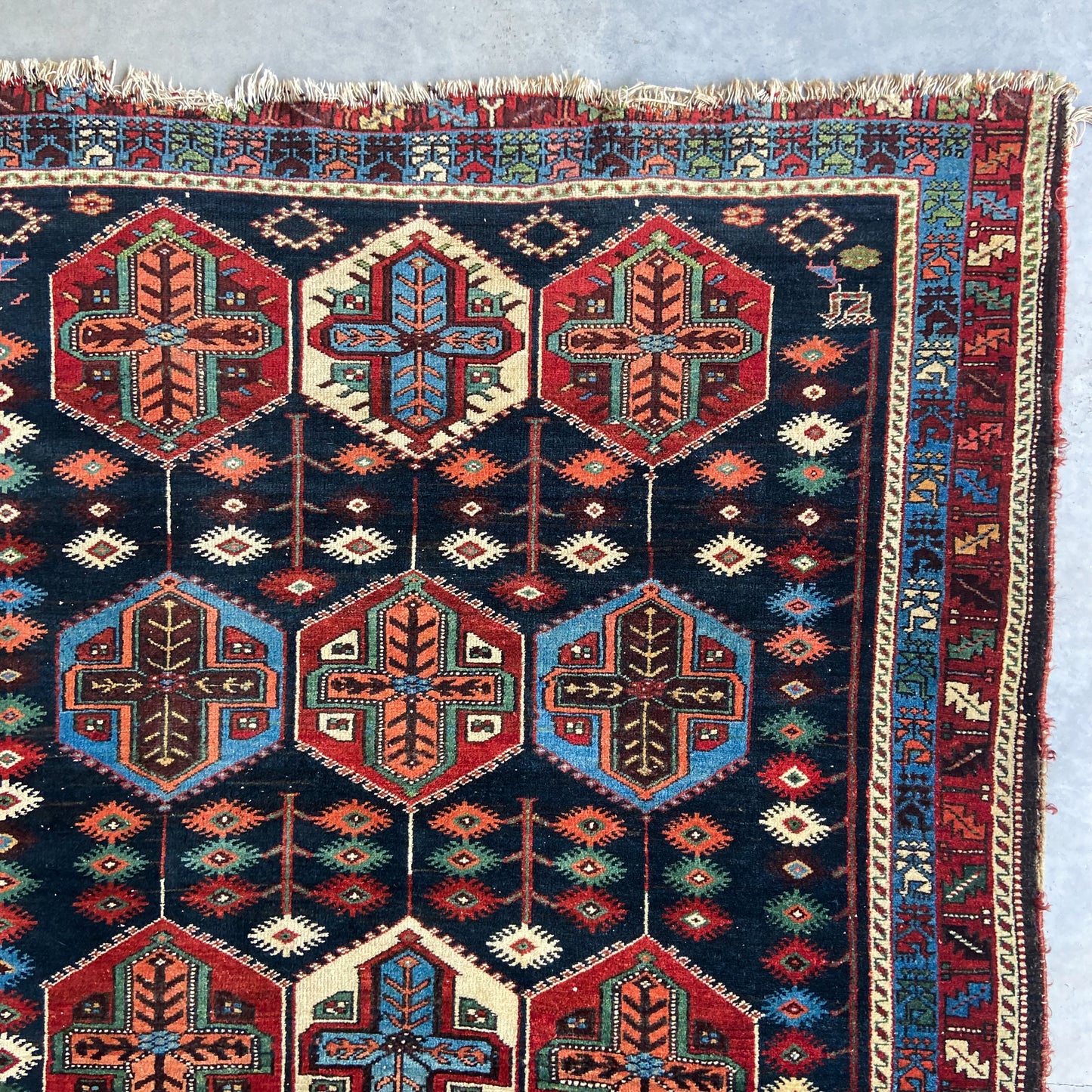 Semi-Antique Caucasian Accent Rug #R856 - 4'5" x 6'8"