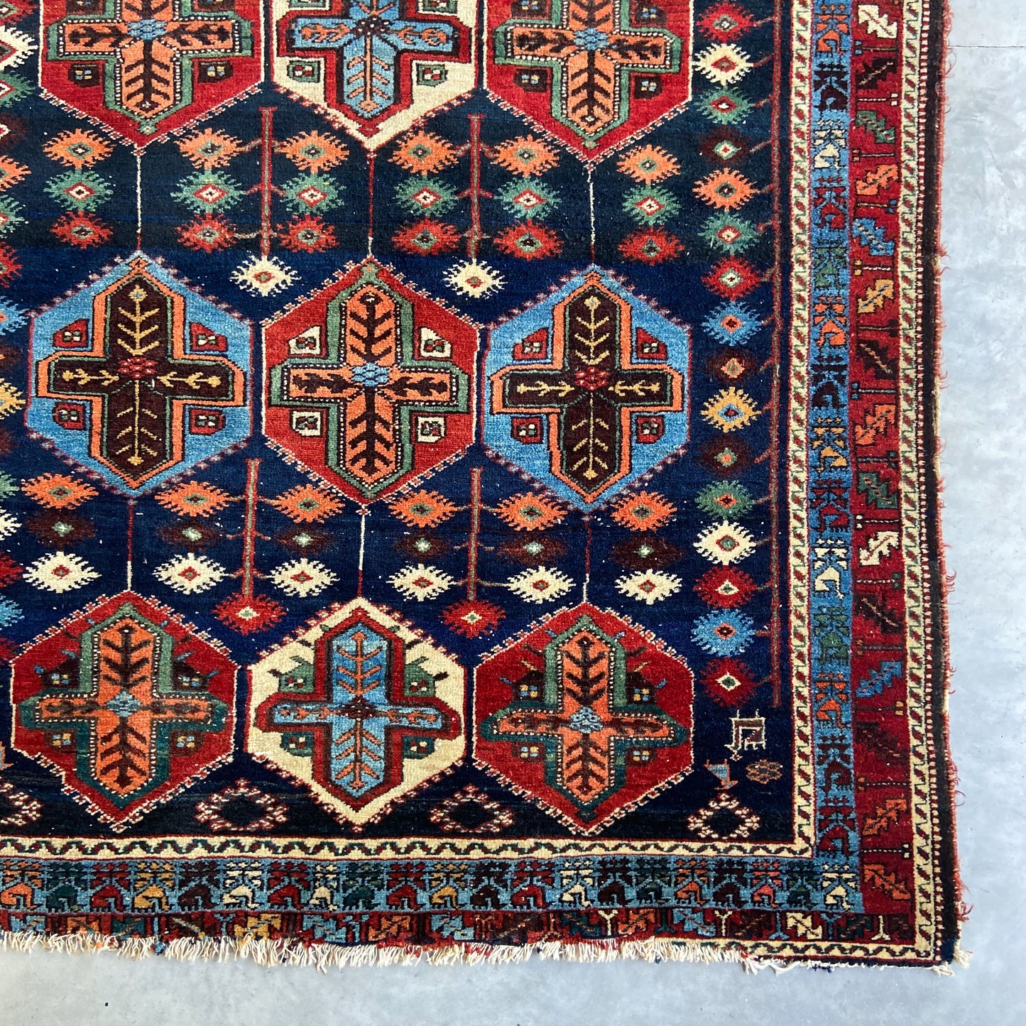 Semi-Antique Caucasian Accent Rug #R856 - 4'5" x 6'8"