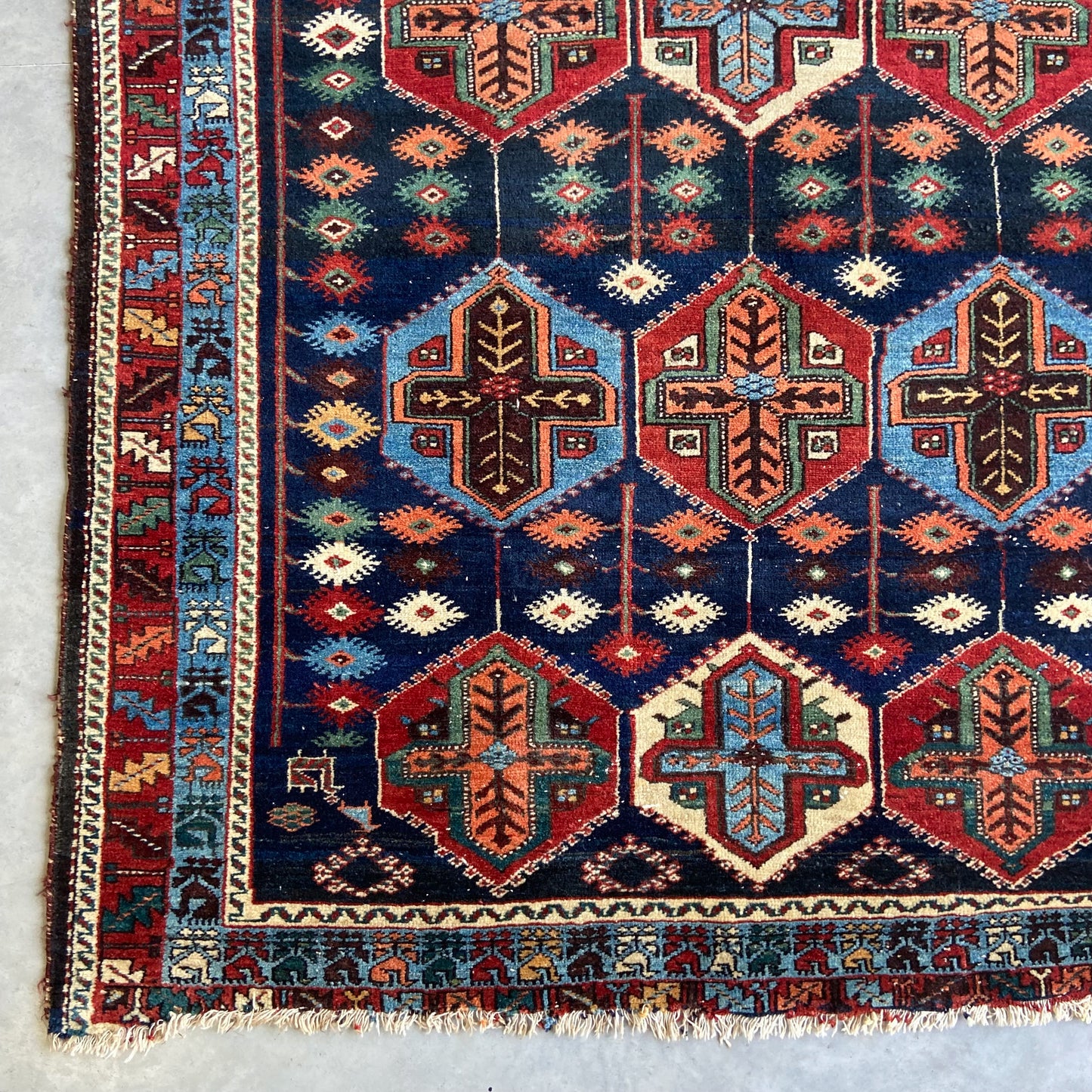 Semi-Antique Caucasian Accent Rug #R856 - 4'5" x 6'8"